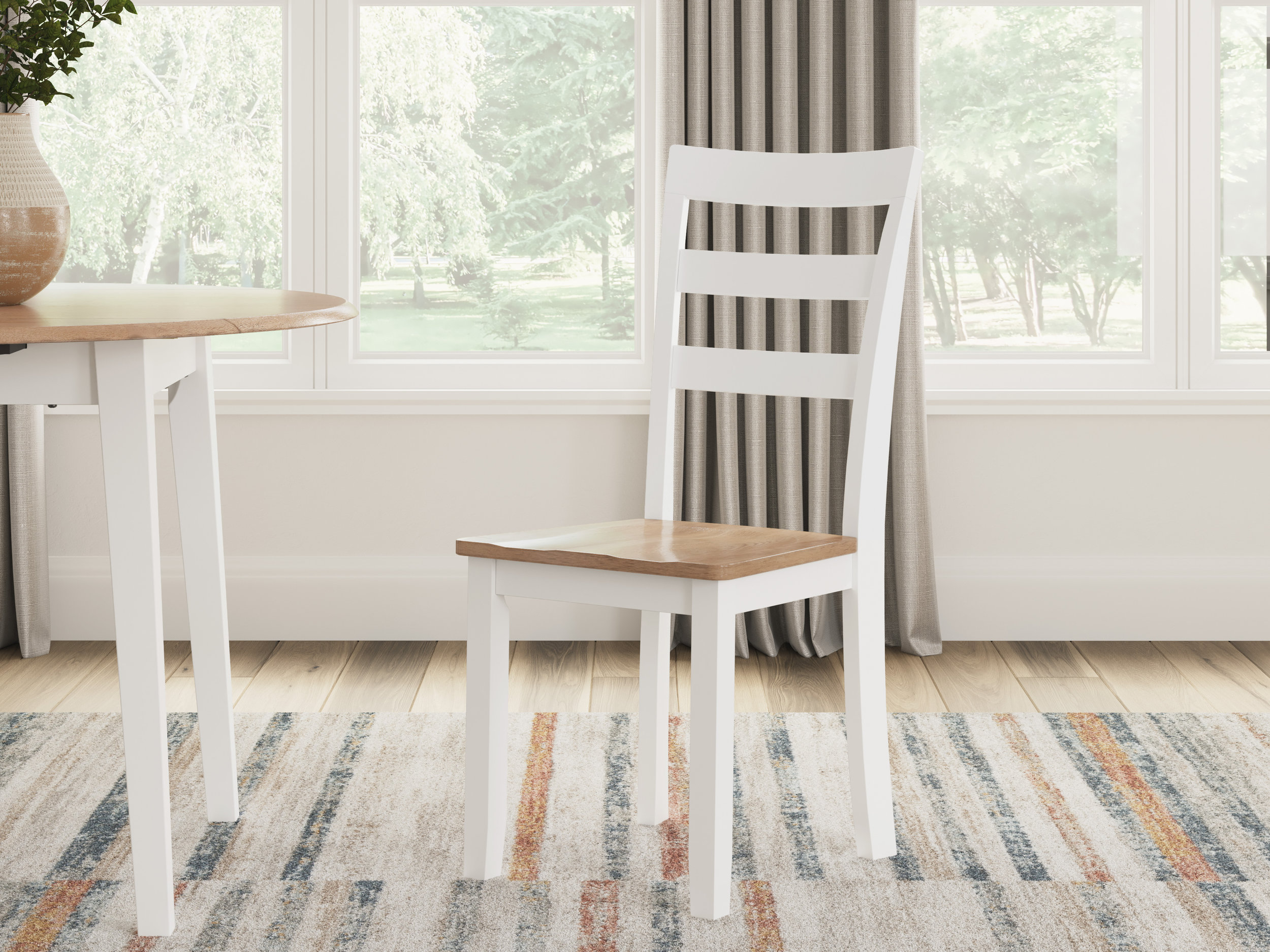 Gesthaven 6-Piece Dining Set - Natural & White Table & Bench | Sohomod