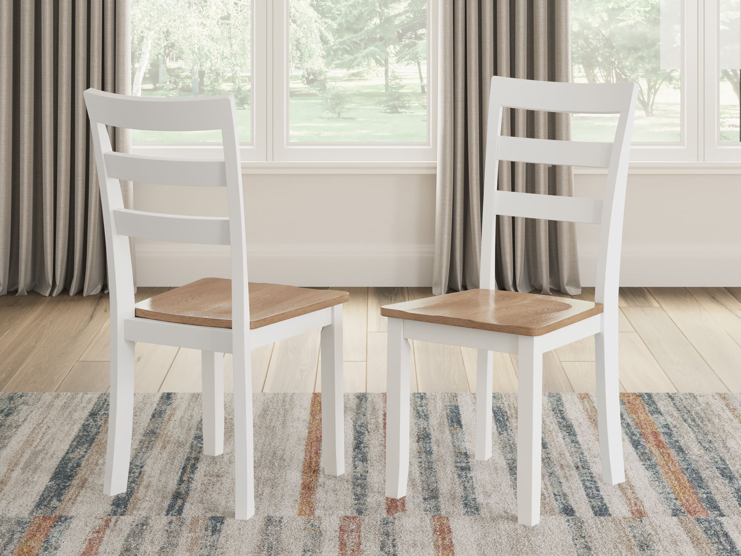 Gesthaven Dining Side Chair | Natural Mango Wood & White