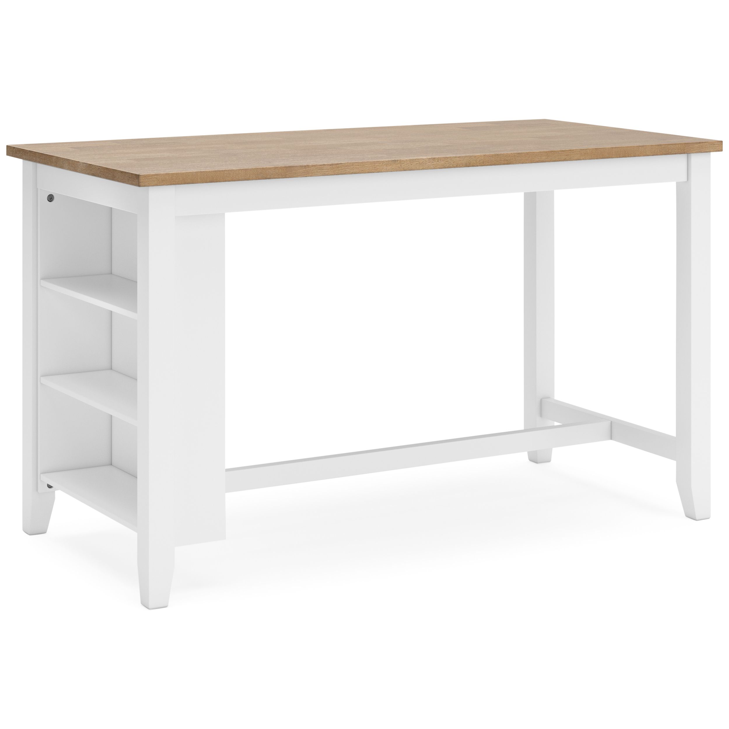 Gesthaven Rectangular Wood Counter Height Table with Storage