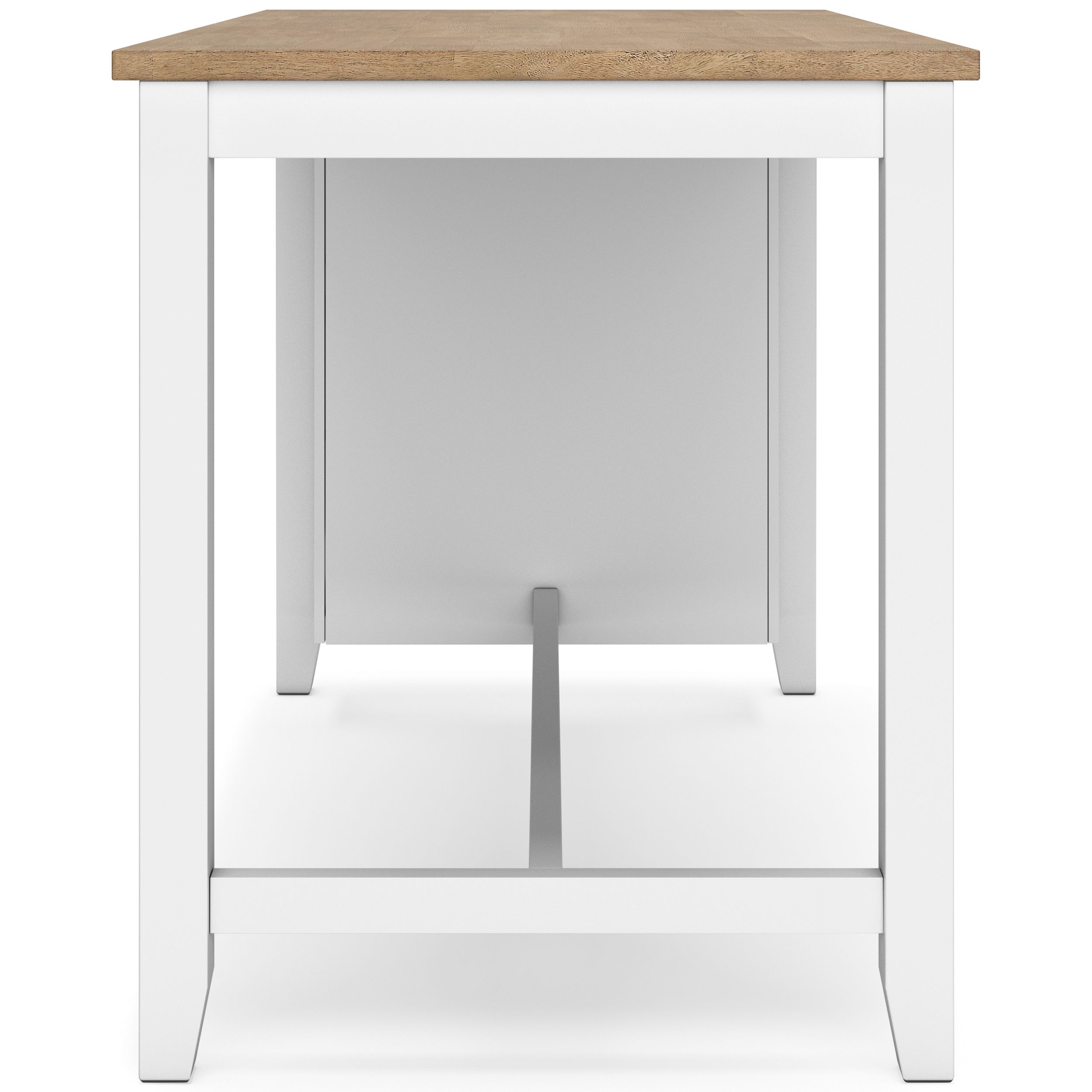Gesthaven Wood Counter Height Dining Table with Storage | White