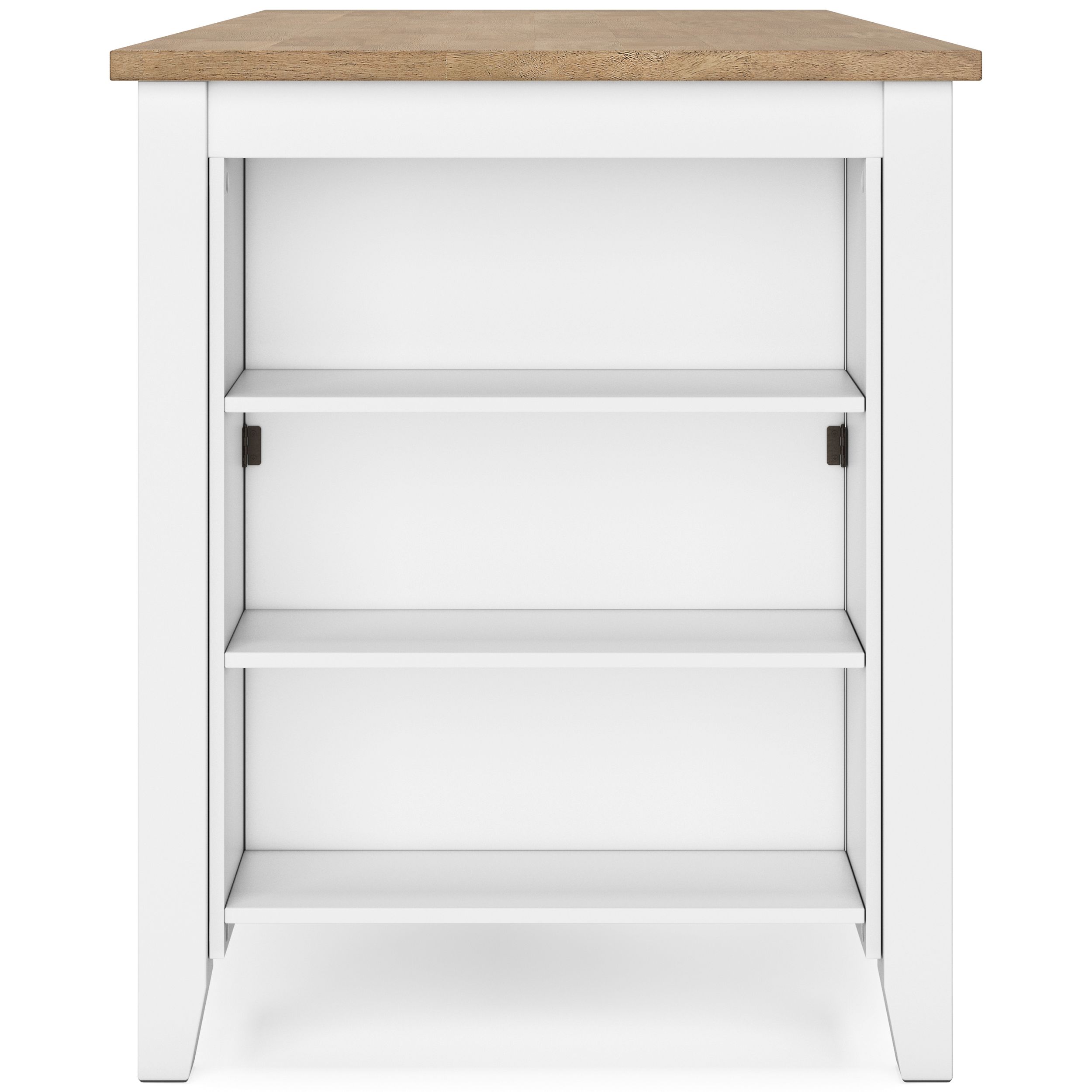 Gesthaven Wood Counter Height Dining Table with Storage | White