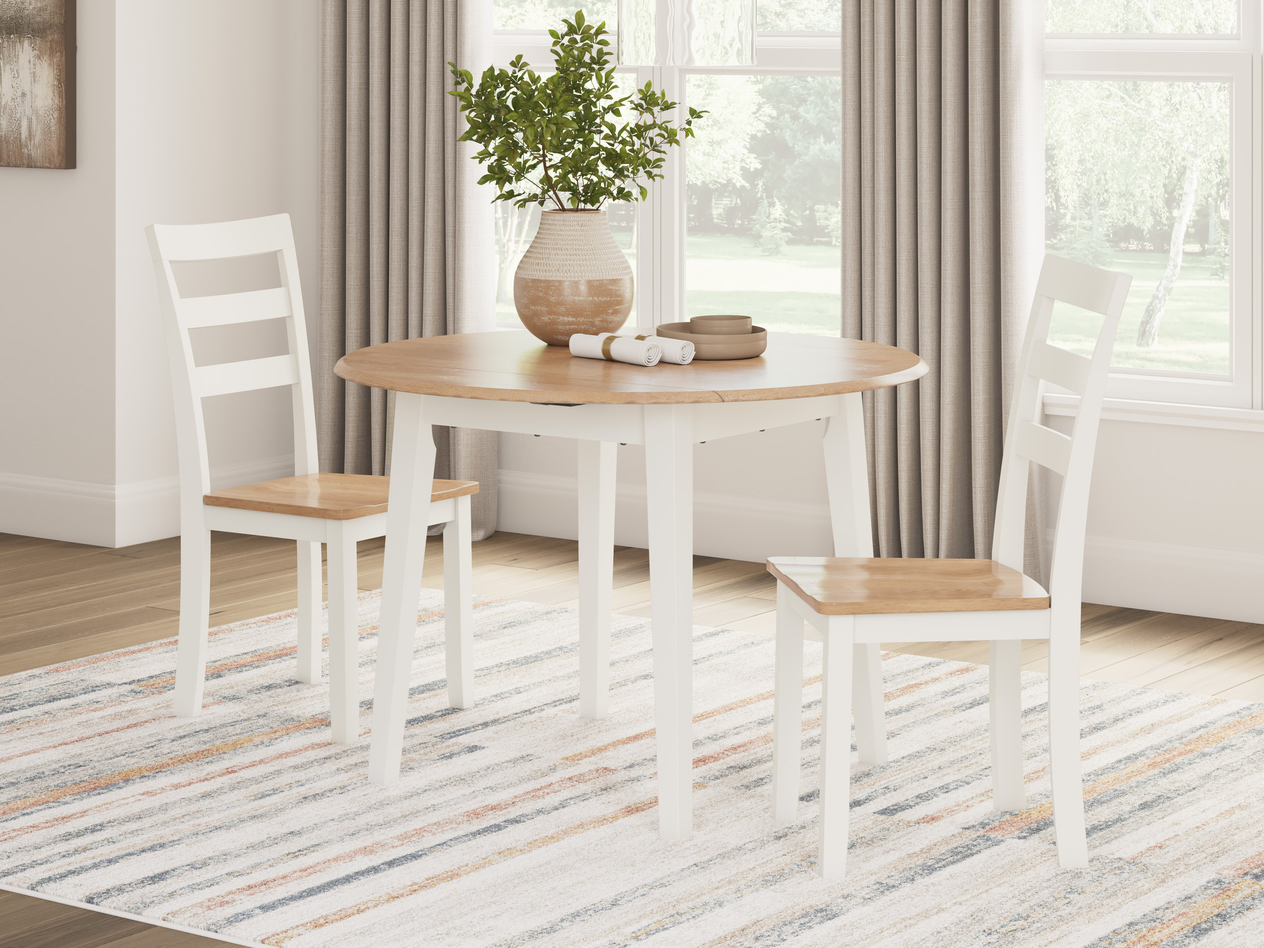 Gesthaven Dining Side Chair | Natural Mango Wood & White