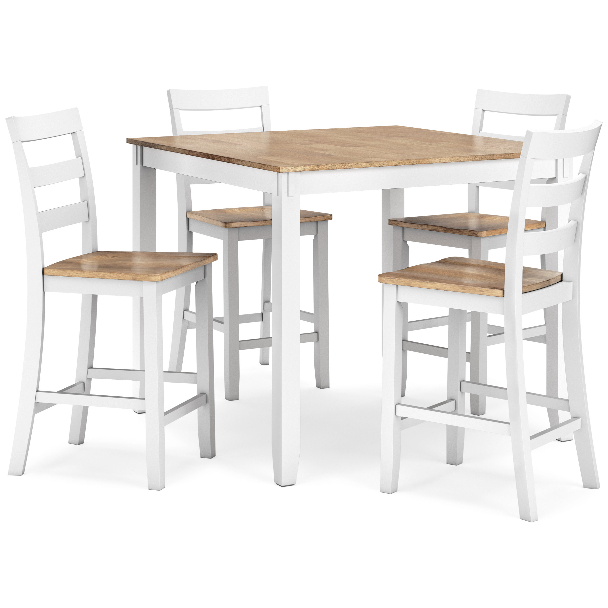 Gesthaven 5-Piece Counter Height Dining Set | Black & Gray