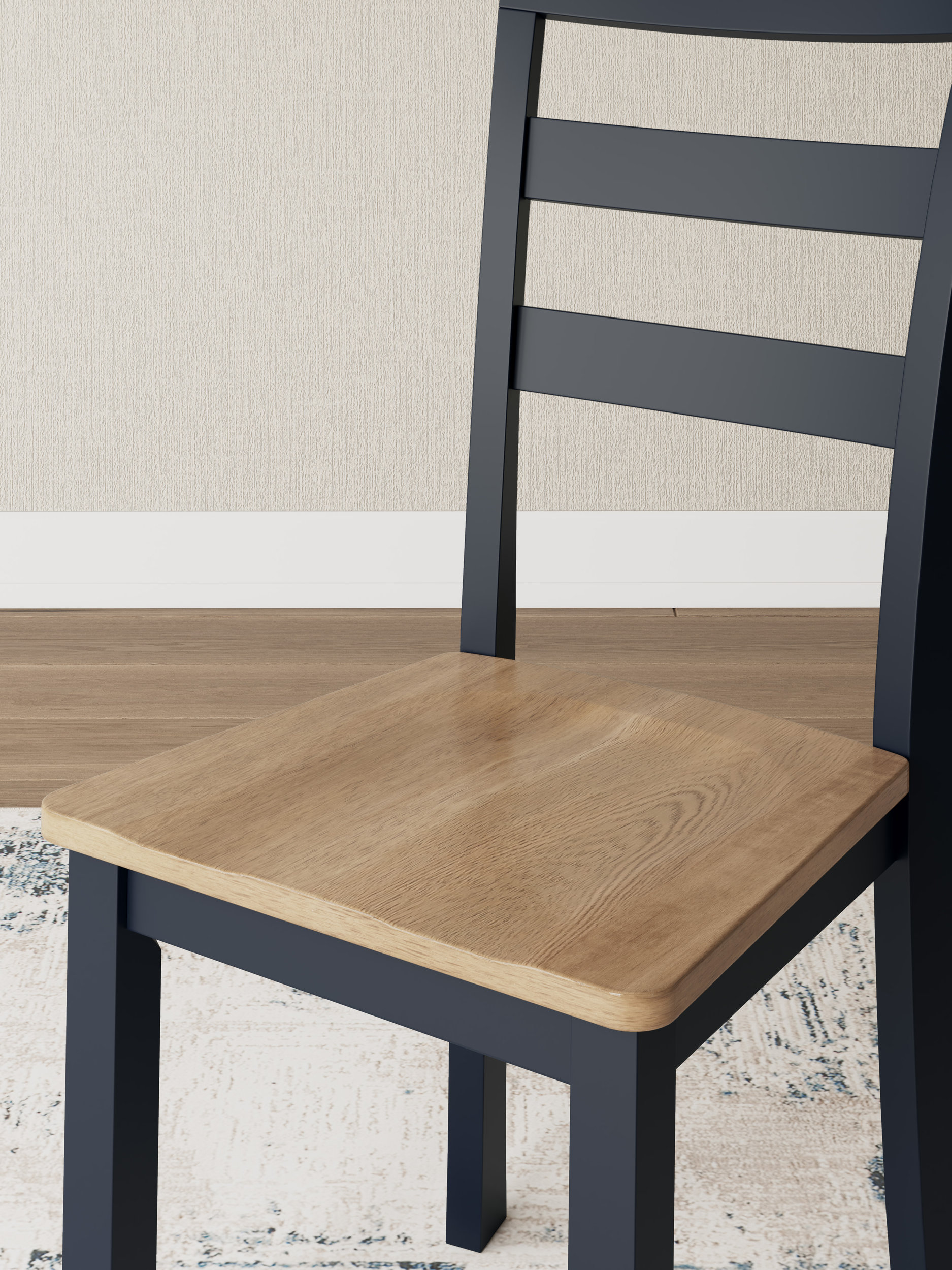 Gesthaven 6-Piece Dining Set - Natural & Blue Table & Bench | Sohomod