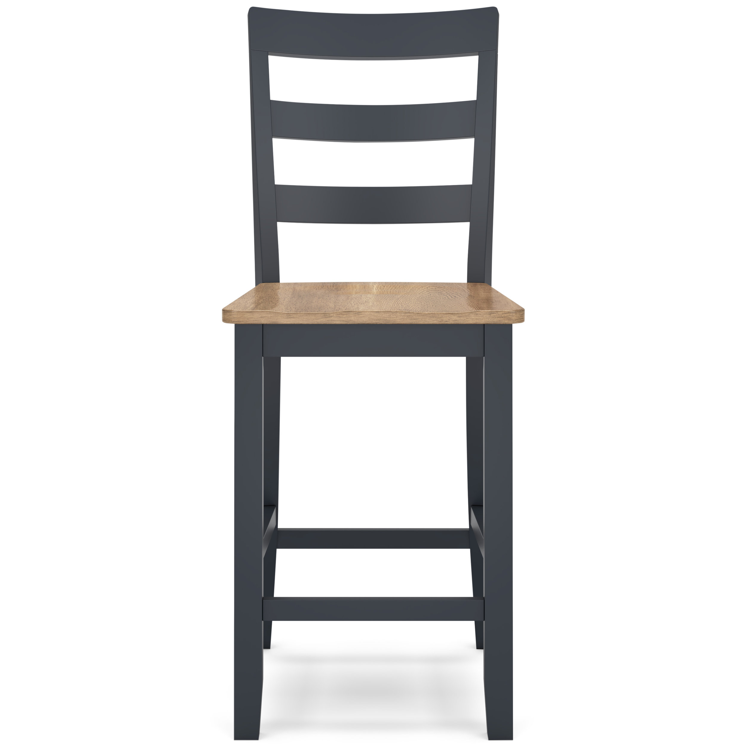 Gesthaven Wood Barstool - Blue & Natural Counter Stool | Sohomod