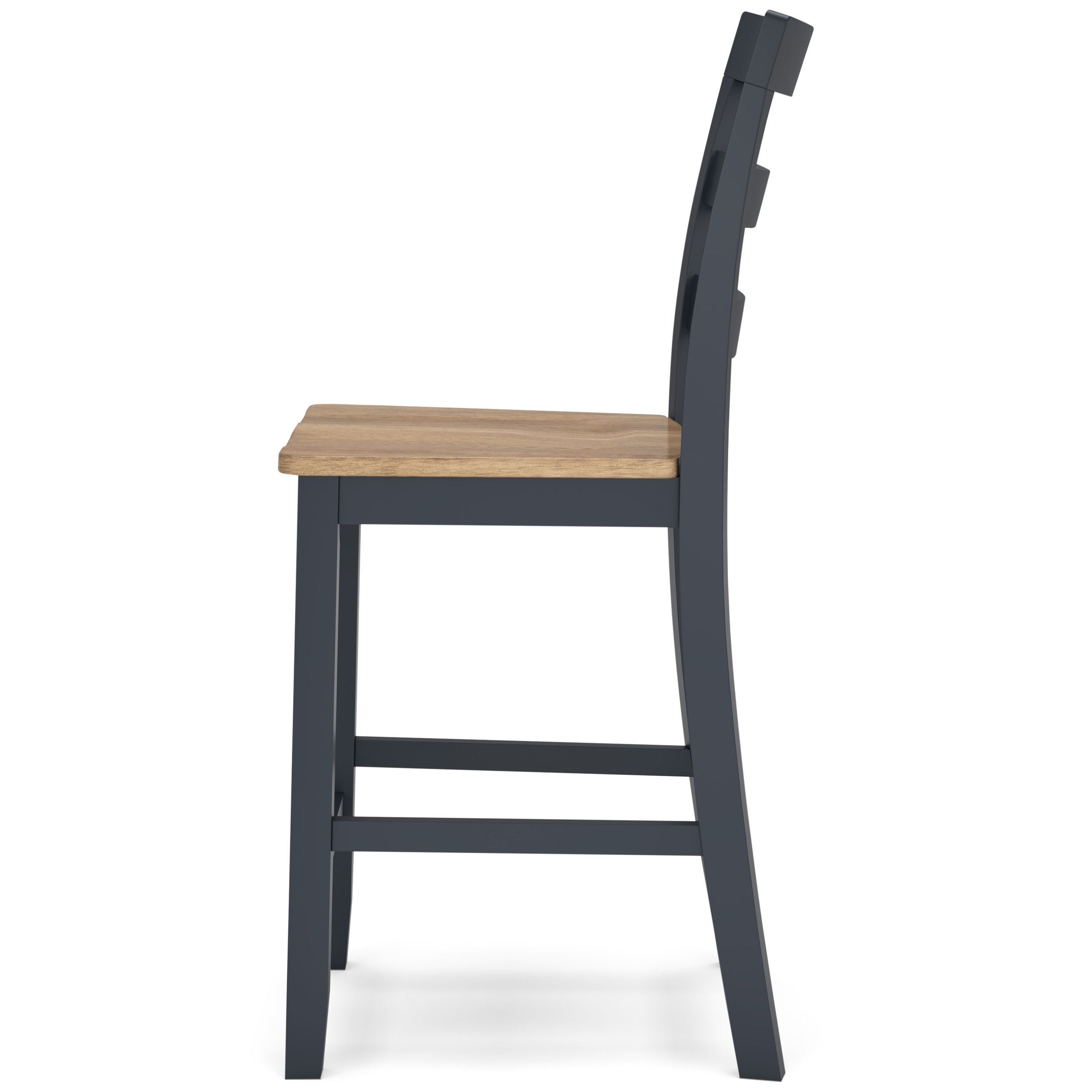 Gesthaven Wood Barstool - Blue & Natural Counter Stool | Sohomod