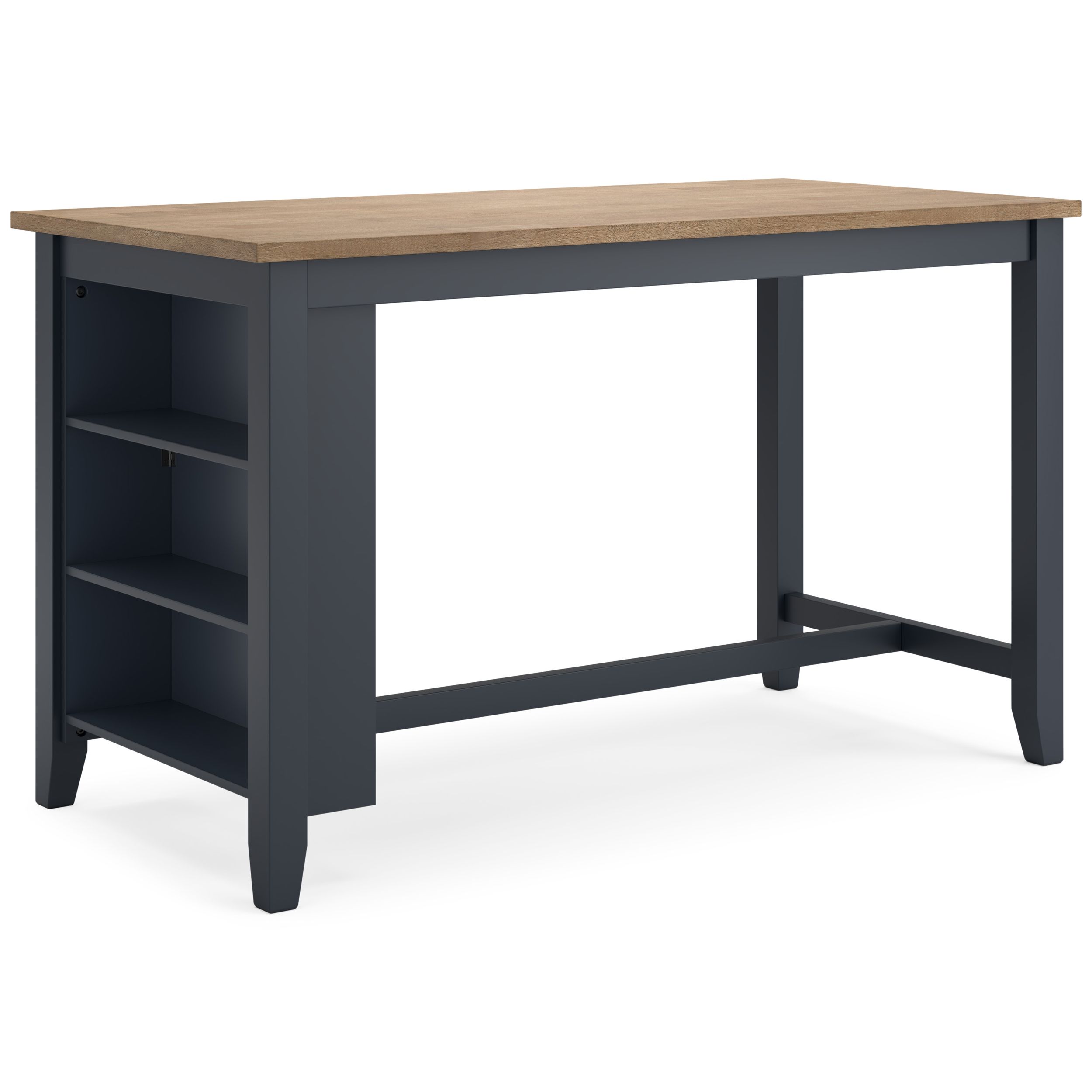 Gesthaven Rectangular Wood Counter Height Table with Storage