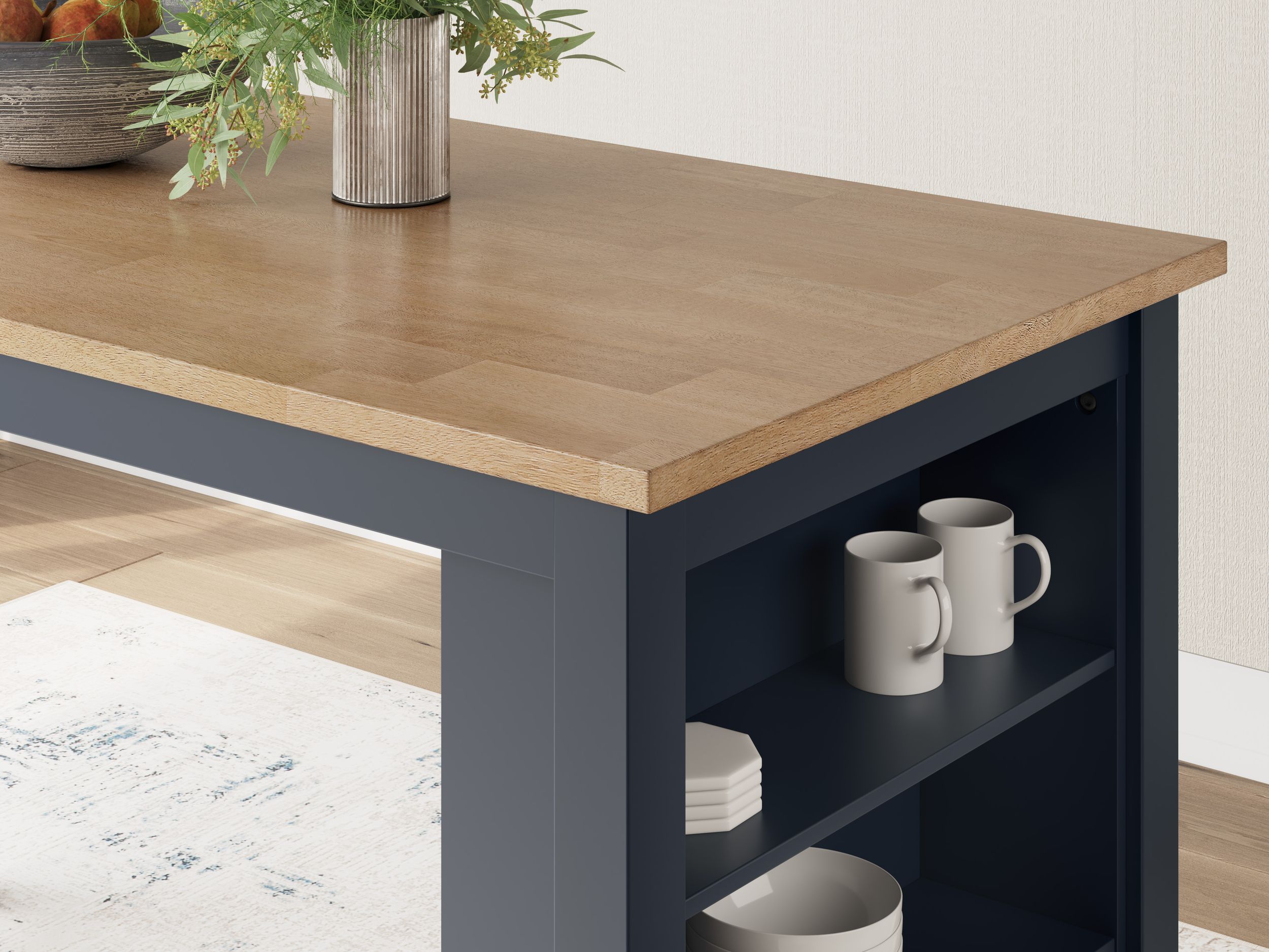 Gesthaven Counter Height Dining Table with Storage | Blue