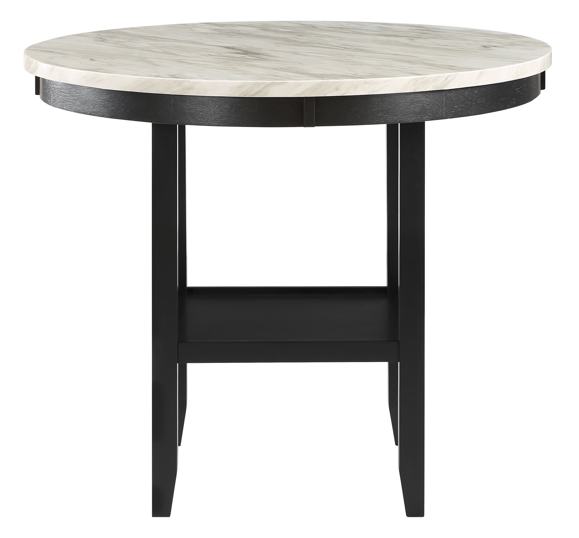 D40011 Faux Marble Round Bar Set with D1622 Barstools