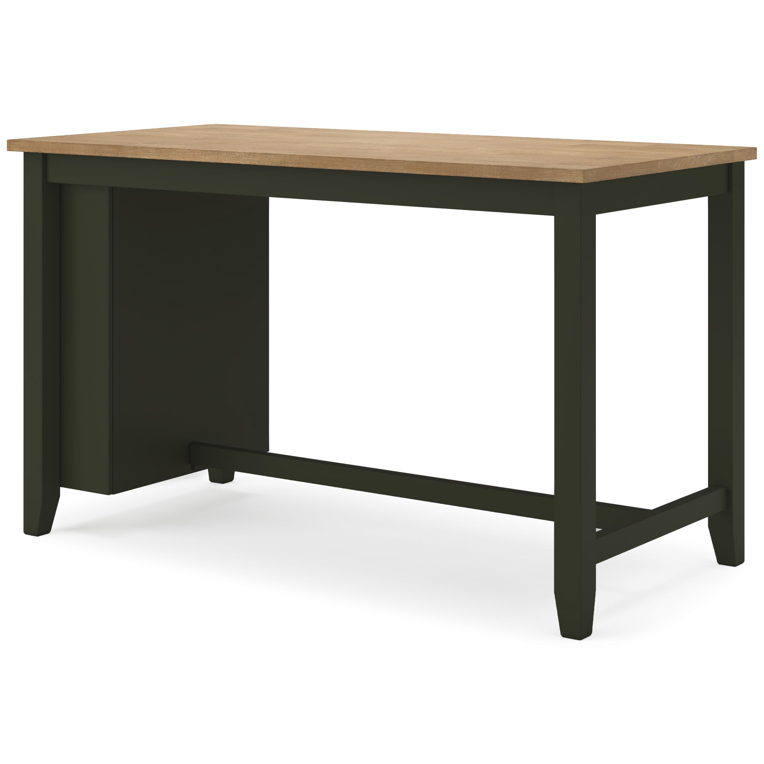 Gesthaven Wood Counter Height Table with Shelves | Natural & Green