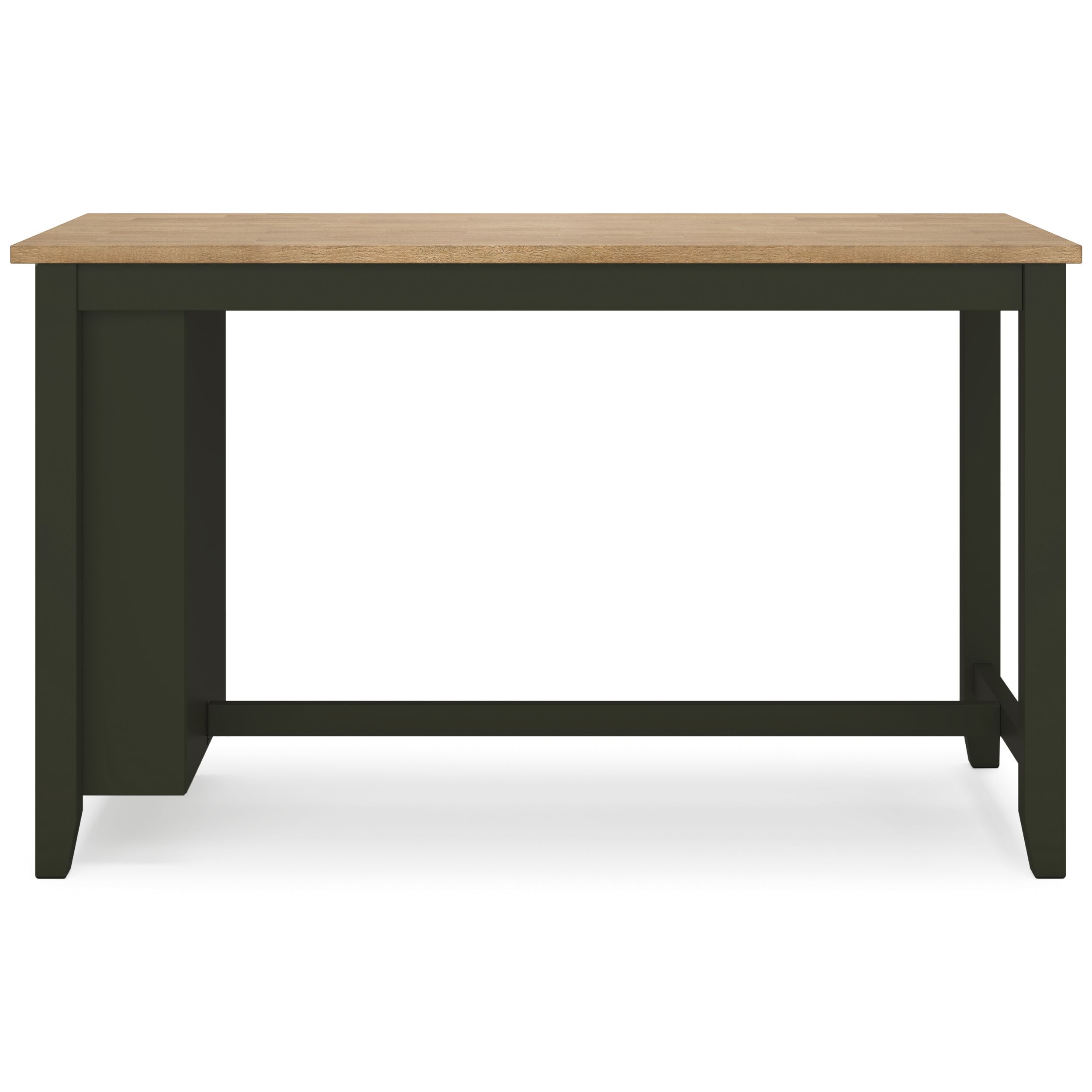 Gesthaven Wood Counter Height Table with Shelves | Natural & Green