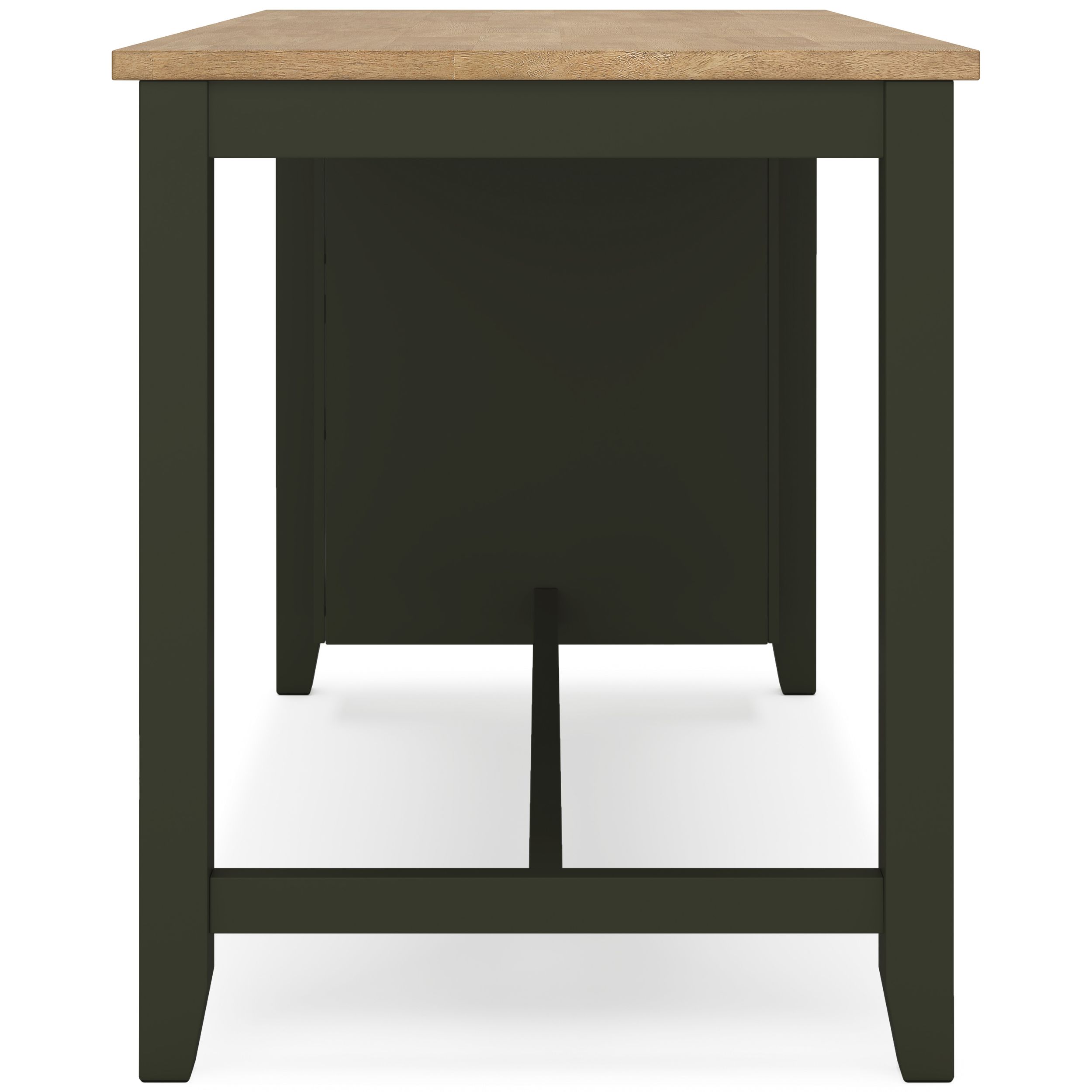 Gesthaven Wood Counter Height Table with Shelves | Natural & Green