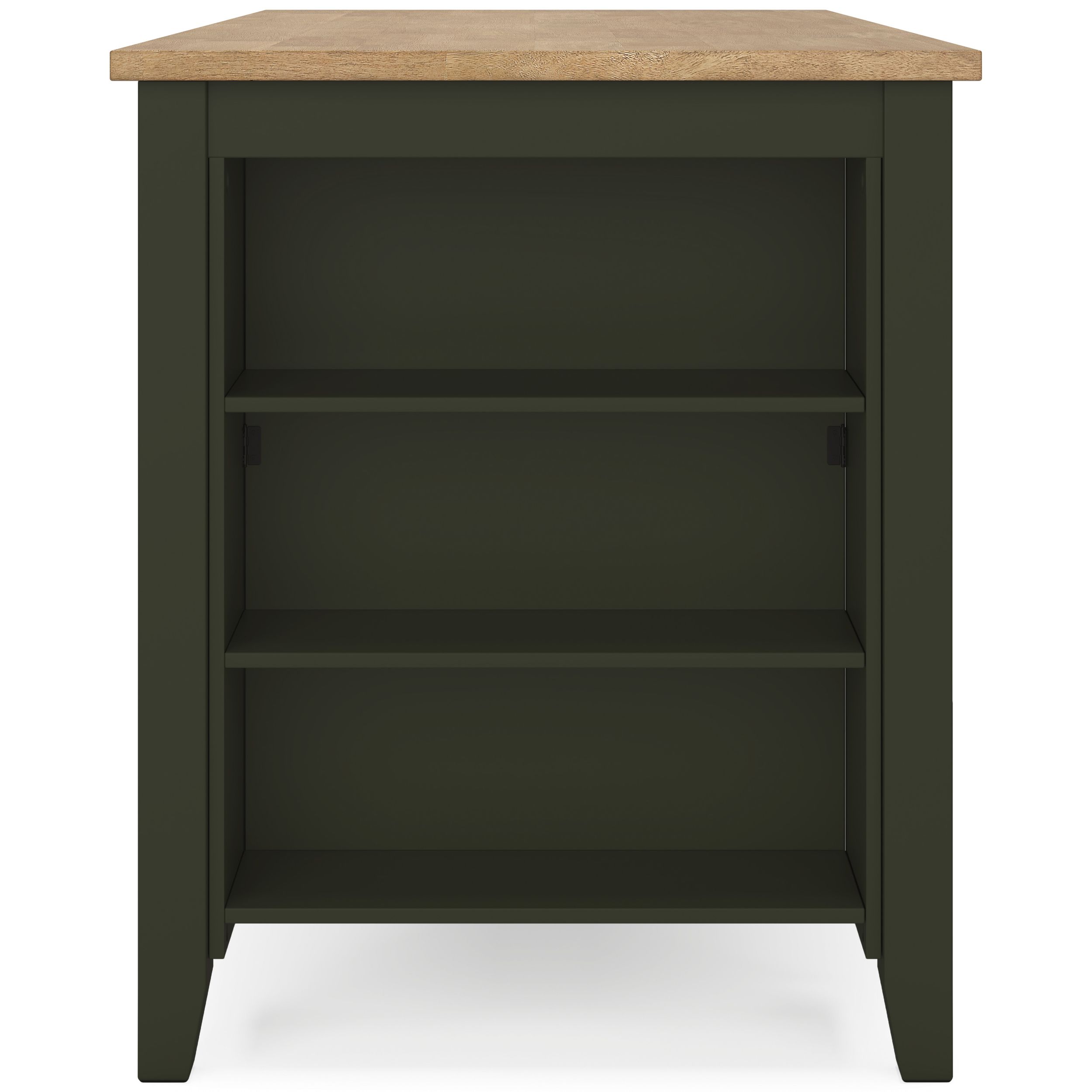 Gesthaven Rectangular Wood Counter Height Table with Storage
