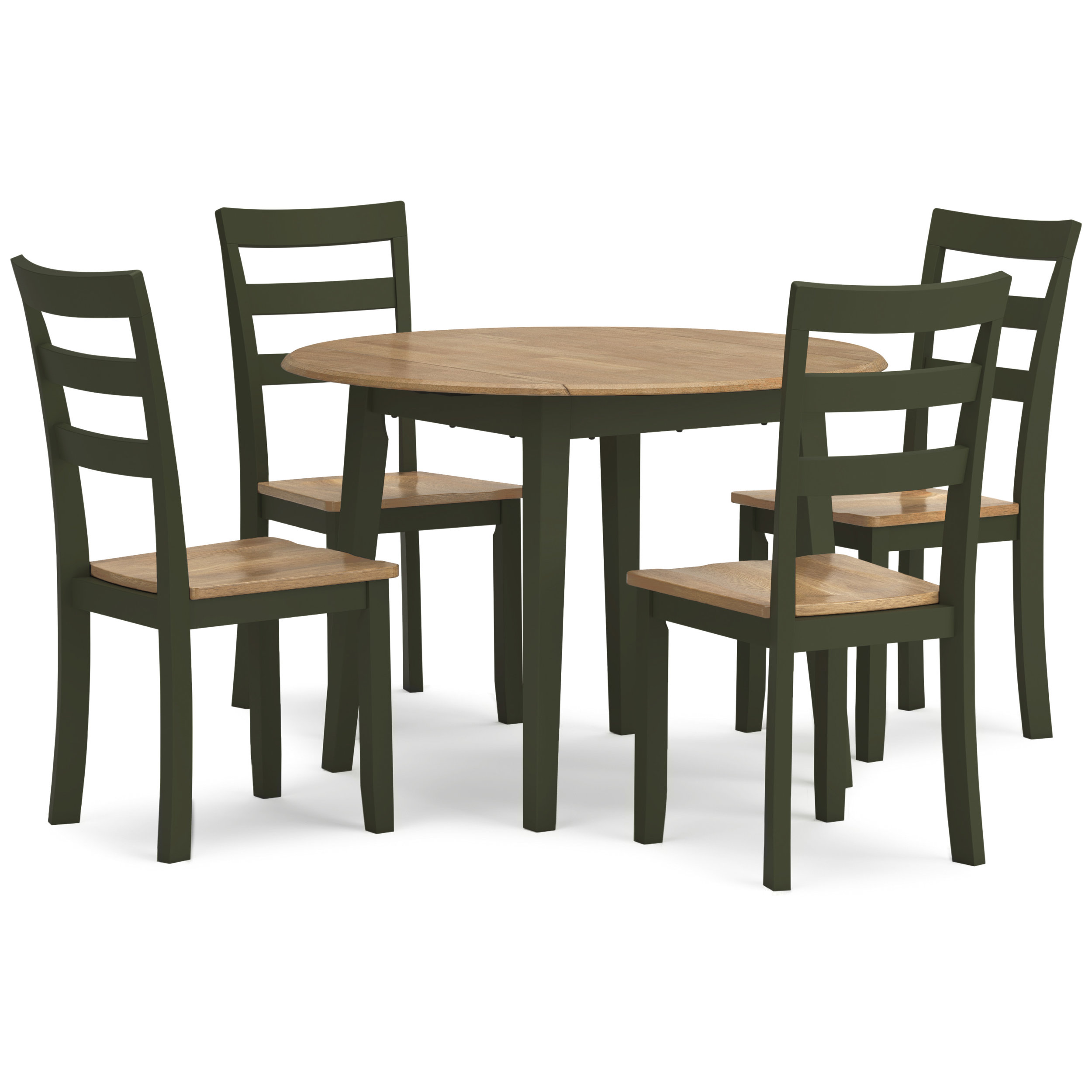 Gesthaven Dining Side Chair | Natural Wood & Soft Green Finish