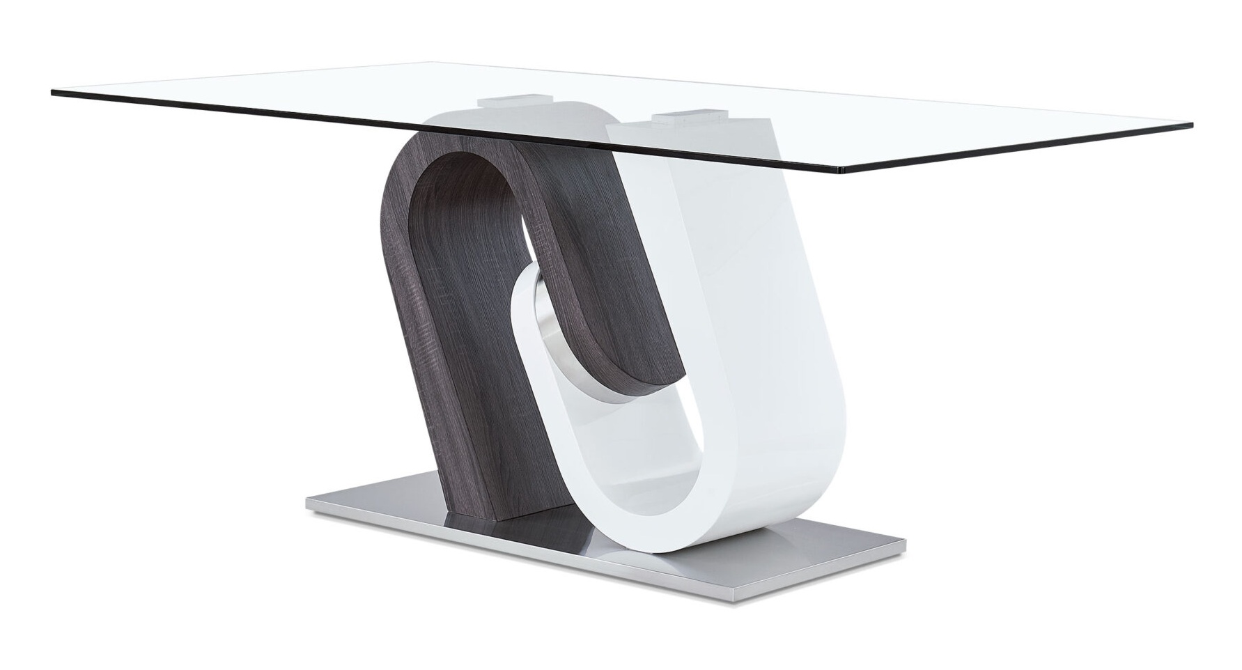 D4127N Glass Top Rectangular Dining Room Set