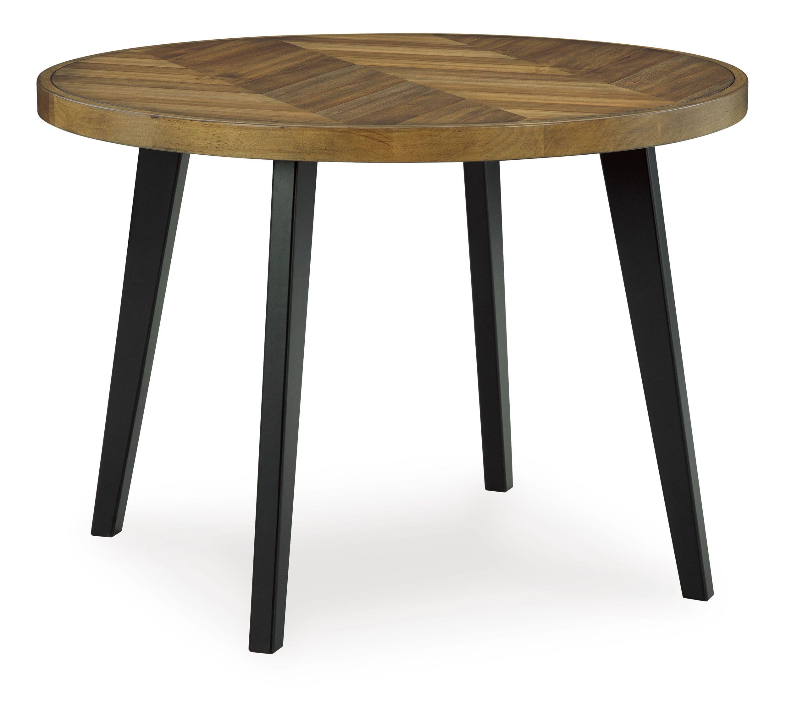 Blondon 5-Piece Round Wood Veneer Dining Table Set