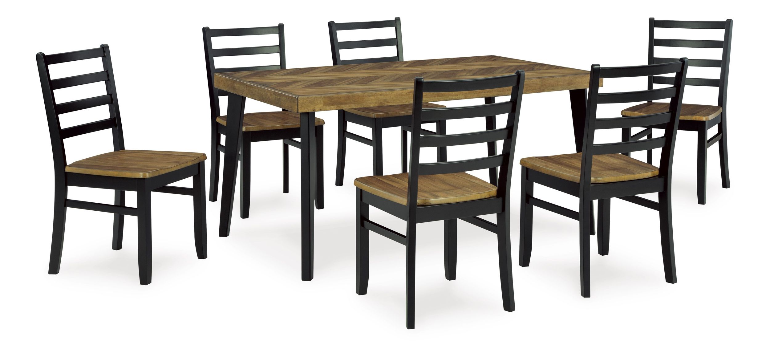 Blondon 7-Piece Rectangular Wood Dining Room Set