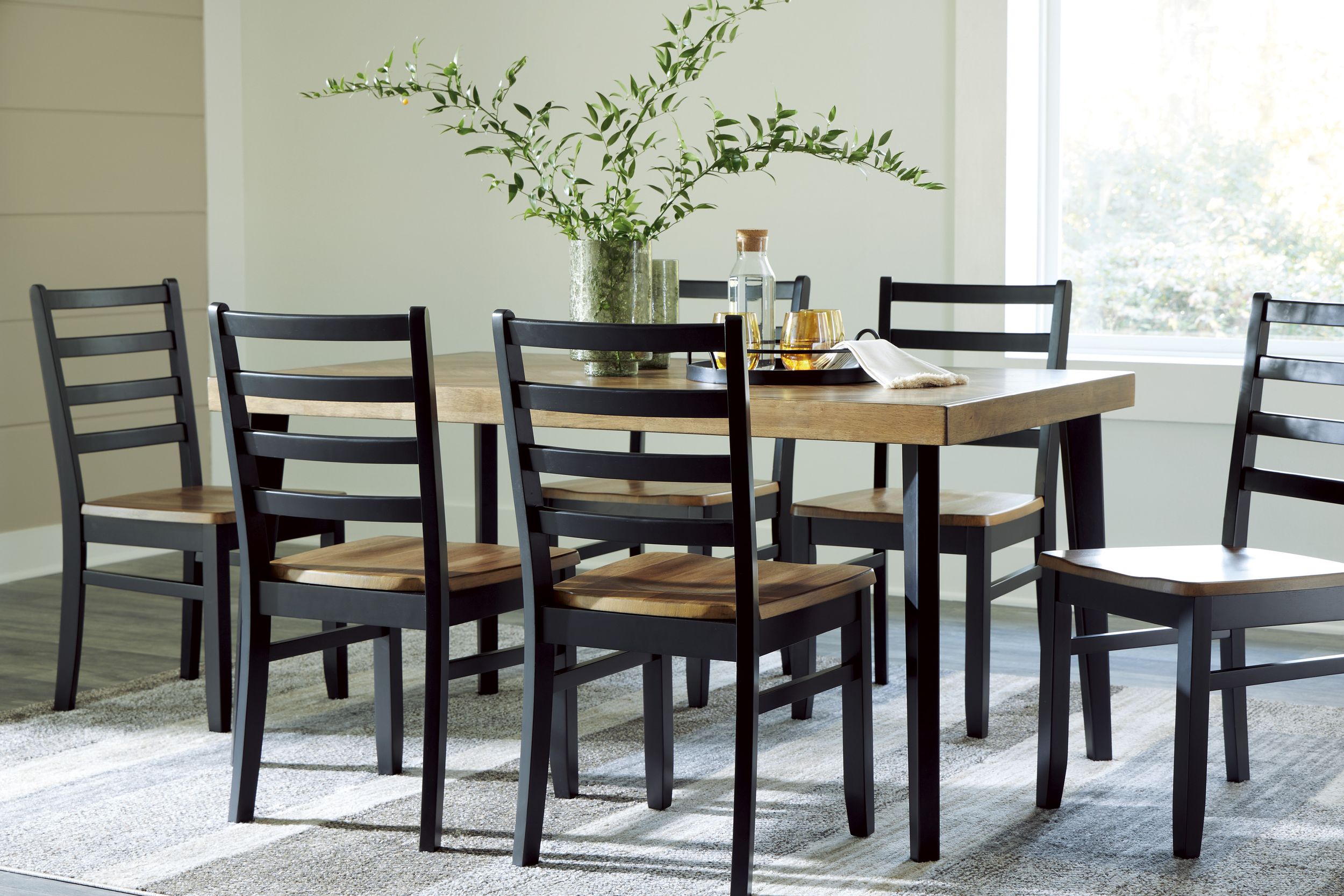Blondon 7-Piece Rectangular Wood Dining Room Set