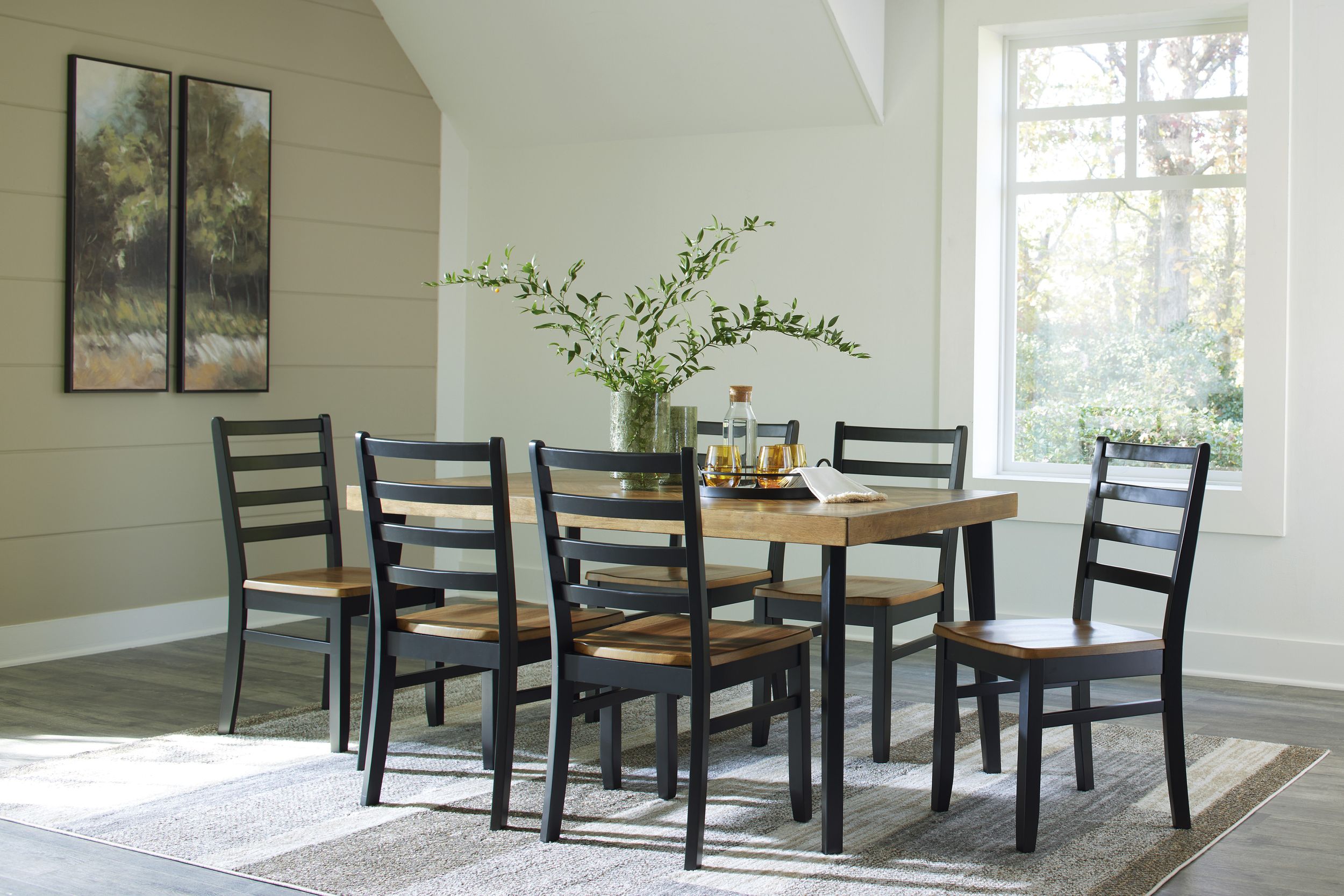 Blondon 7-Piece Rectangular Wood Dining Room Set