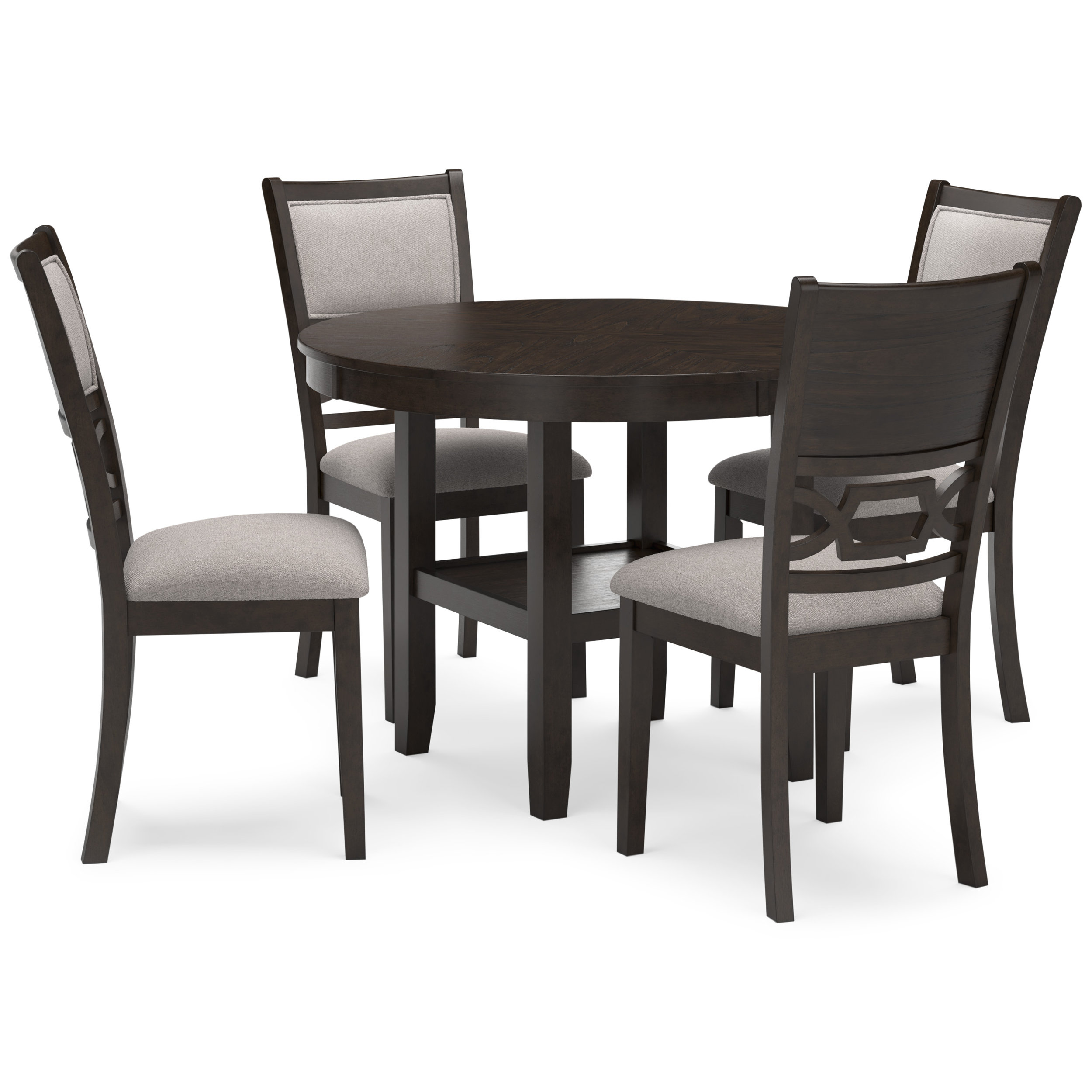 Langwest 5-Piece Round Wood Dining Room Set