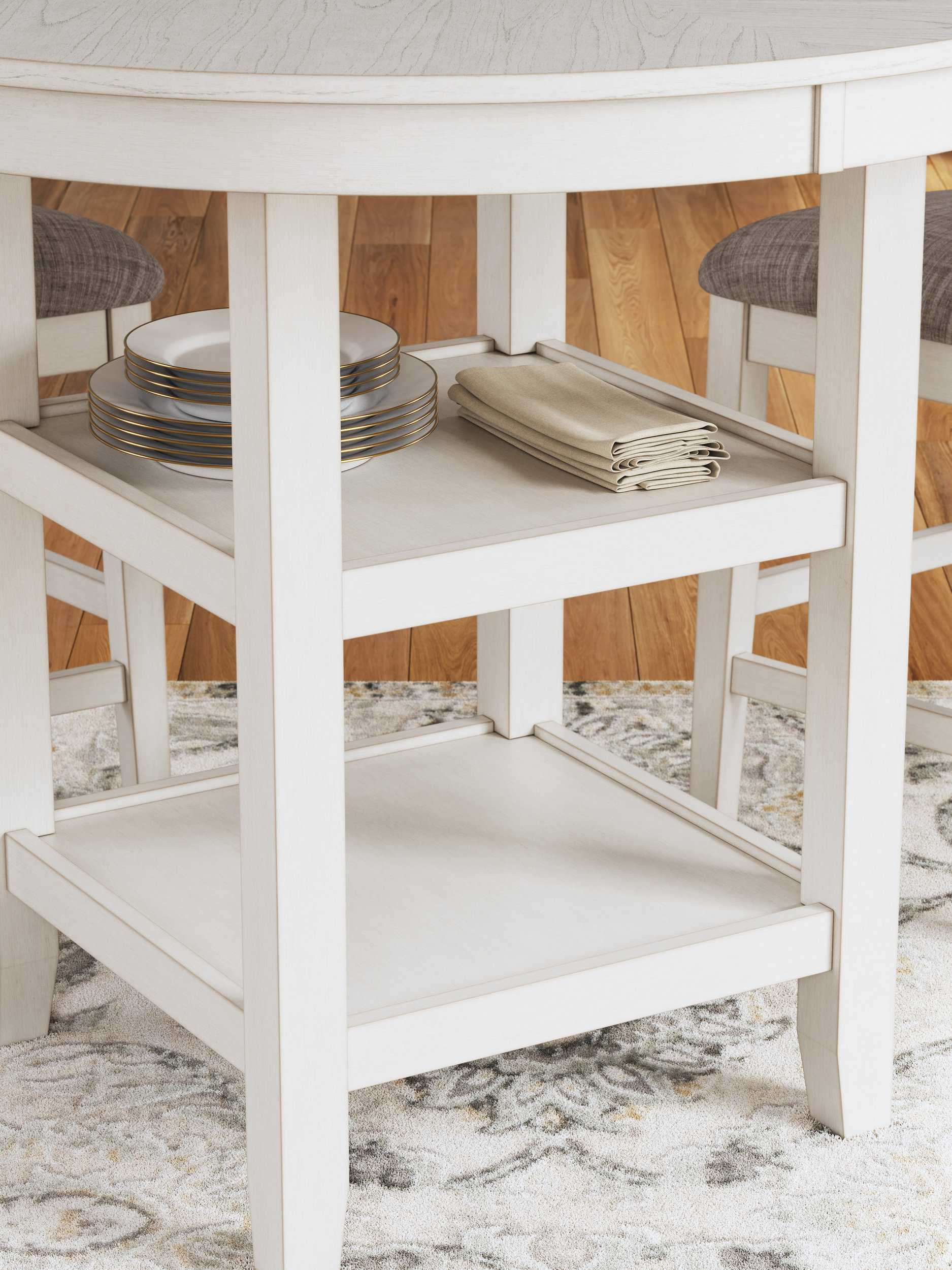 Erinberg 5-Piece Counter Height Dining Set | Antique White