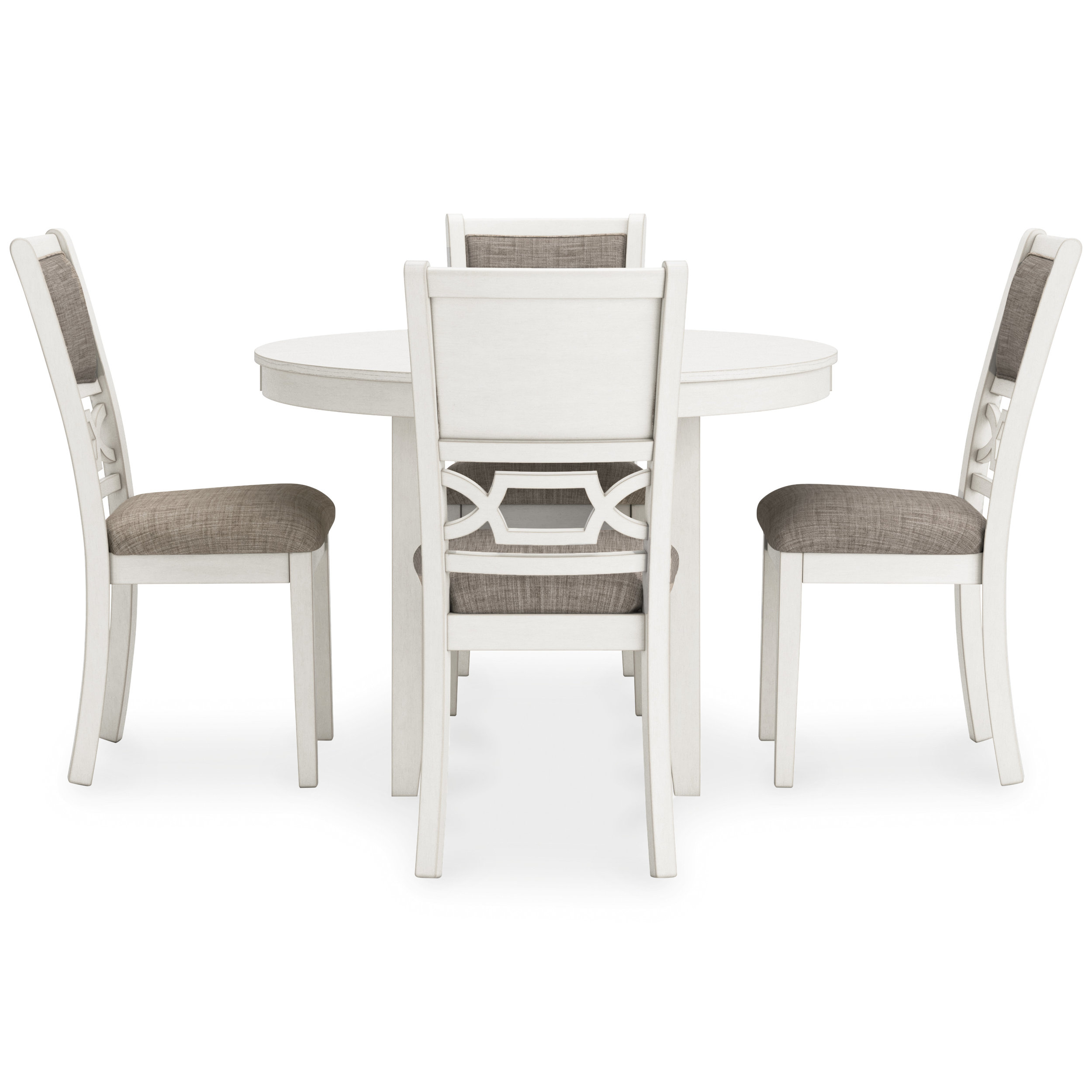 Erinberg 5-Piece Round Dining Set - Antique White Wood | Sohomod