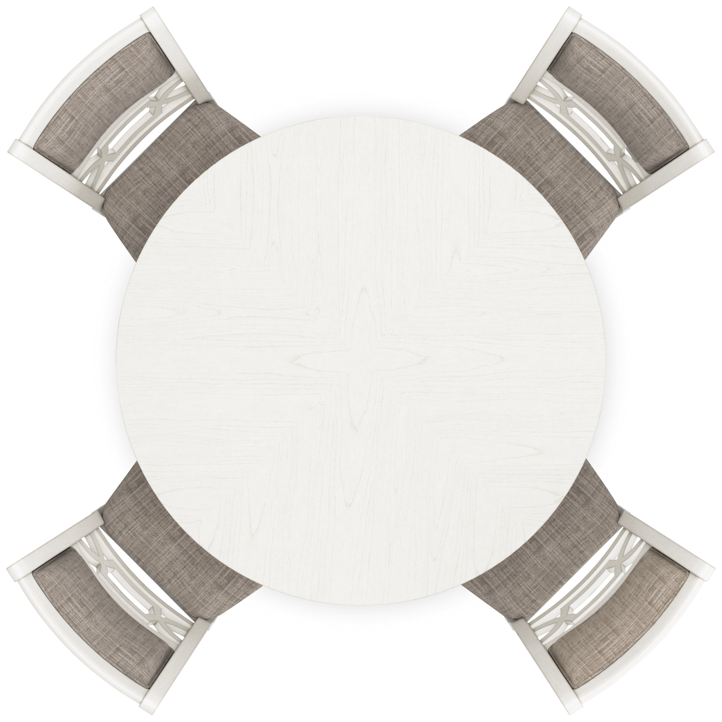 Erinberg 5-Piece Round Dining Set - Antique White Wood | Sohomod