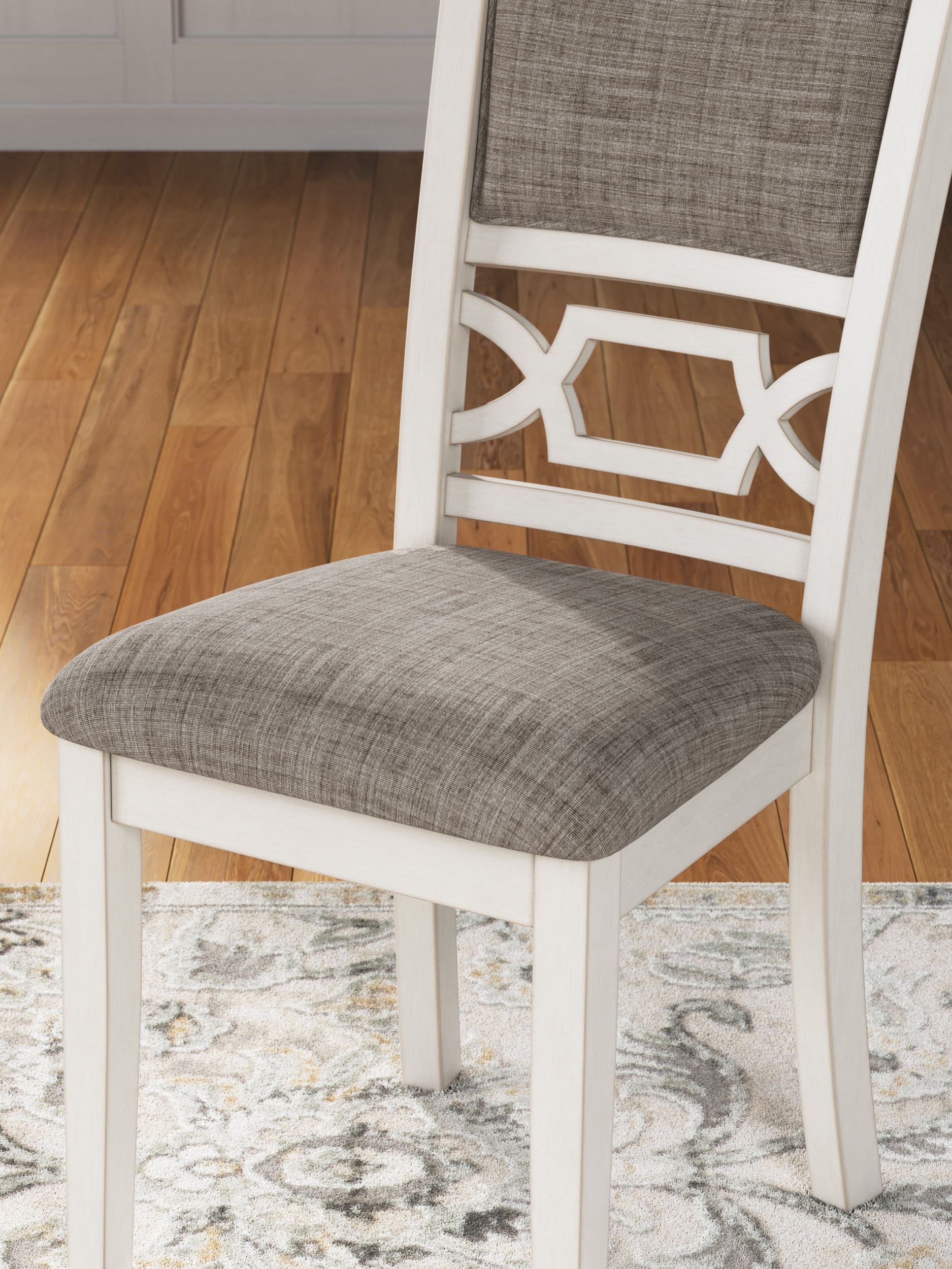 Erinberg 6-Piece Dining Set - Antique White Table & Bench | Sohomod