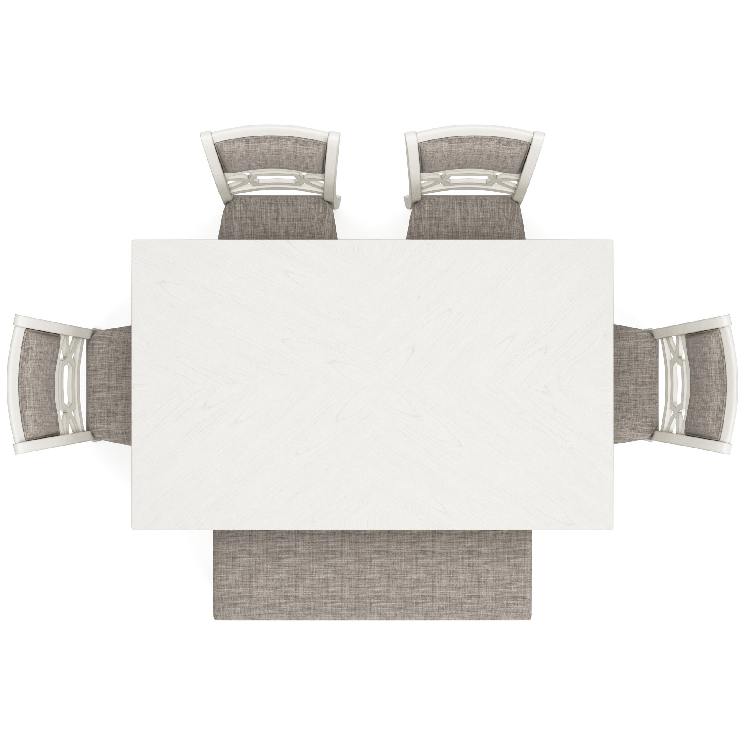 Erinberg 6-Piece Dining Set - Antique White Table & Bench | Sohomod