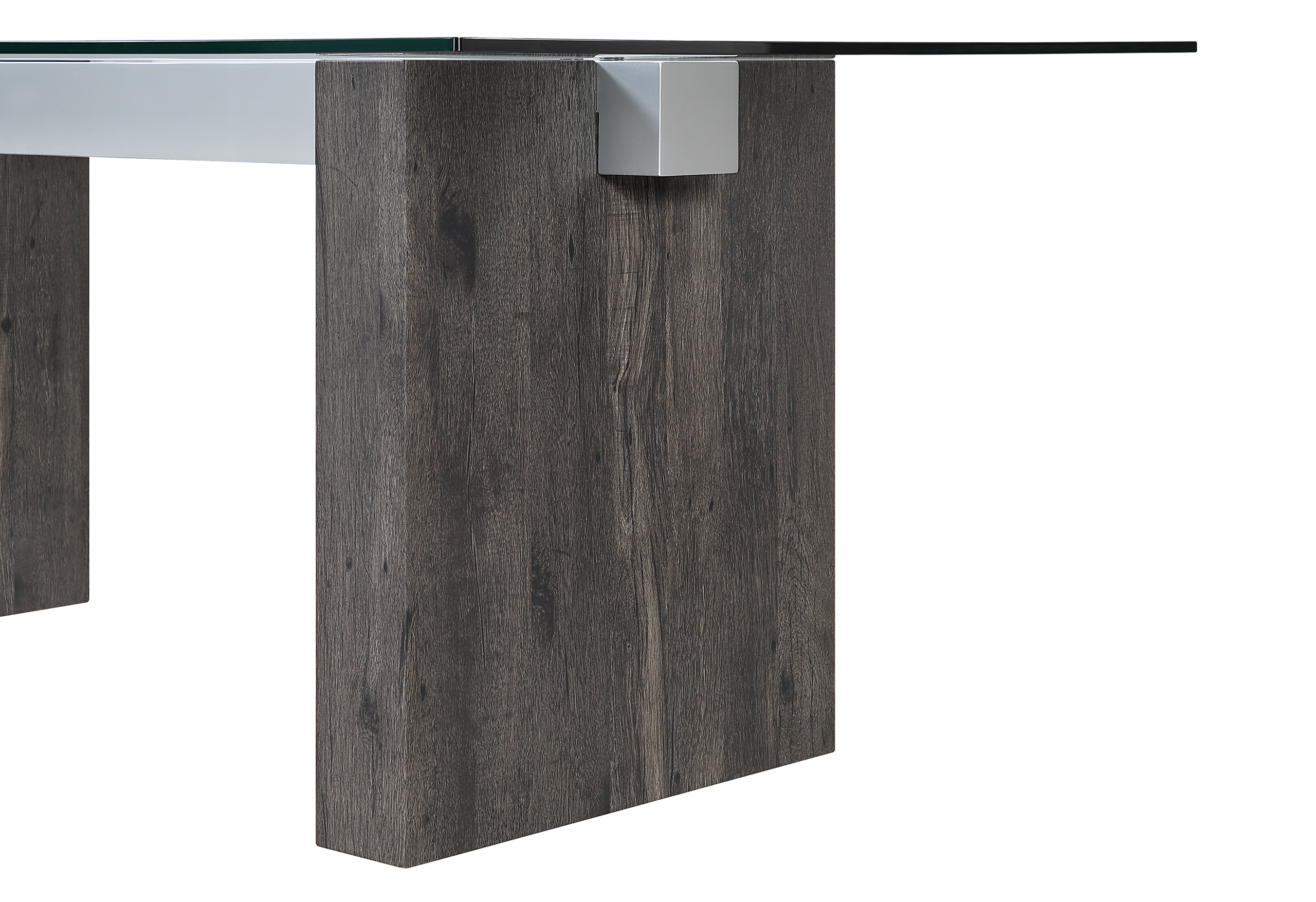 D4238 Glass Top Rectangular Dining Table