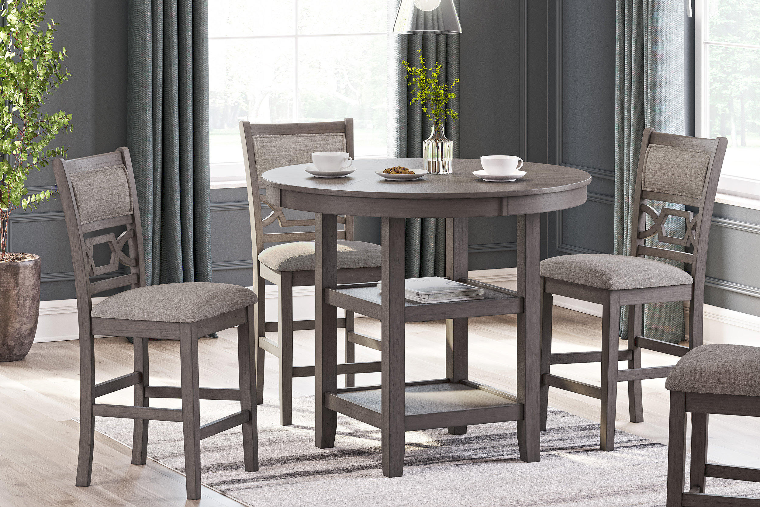 Wrenning 5-Piece Counter Height Dining Set | Gray