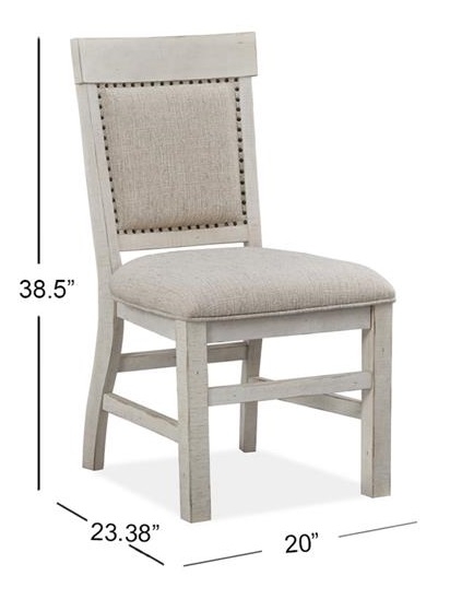 Charthouse Round Dining Table and 4 Upholstered Side Chairs
