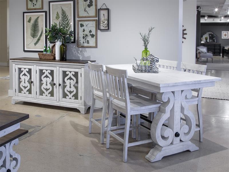 SM Bronwyn Wood Extendable Counter Height Dining Room Set