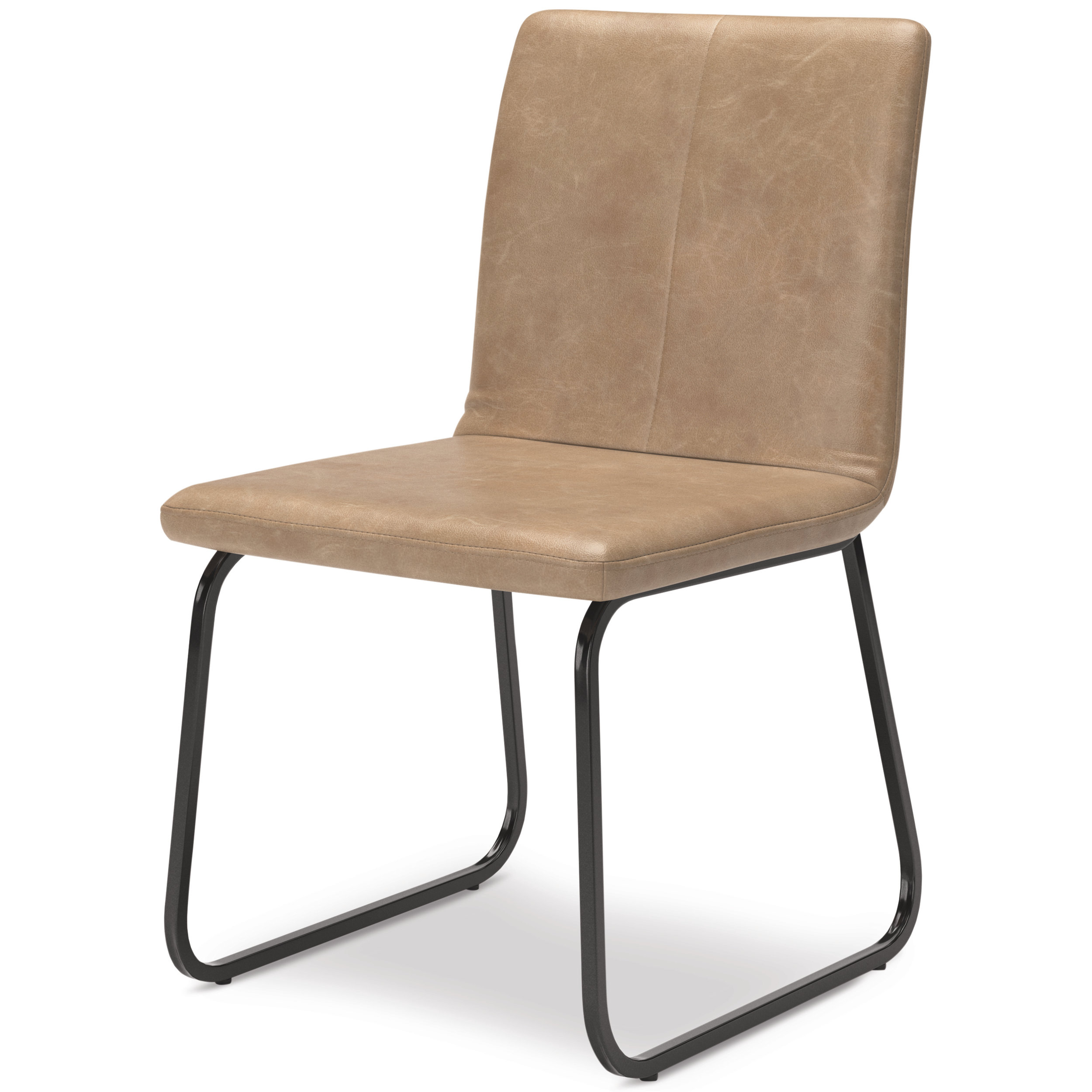Pharwynn Industrial Faux Leather Dining Side Chair | Toast