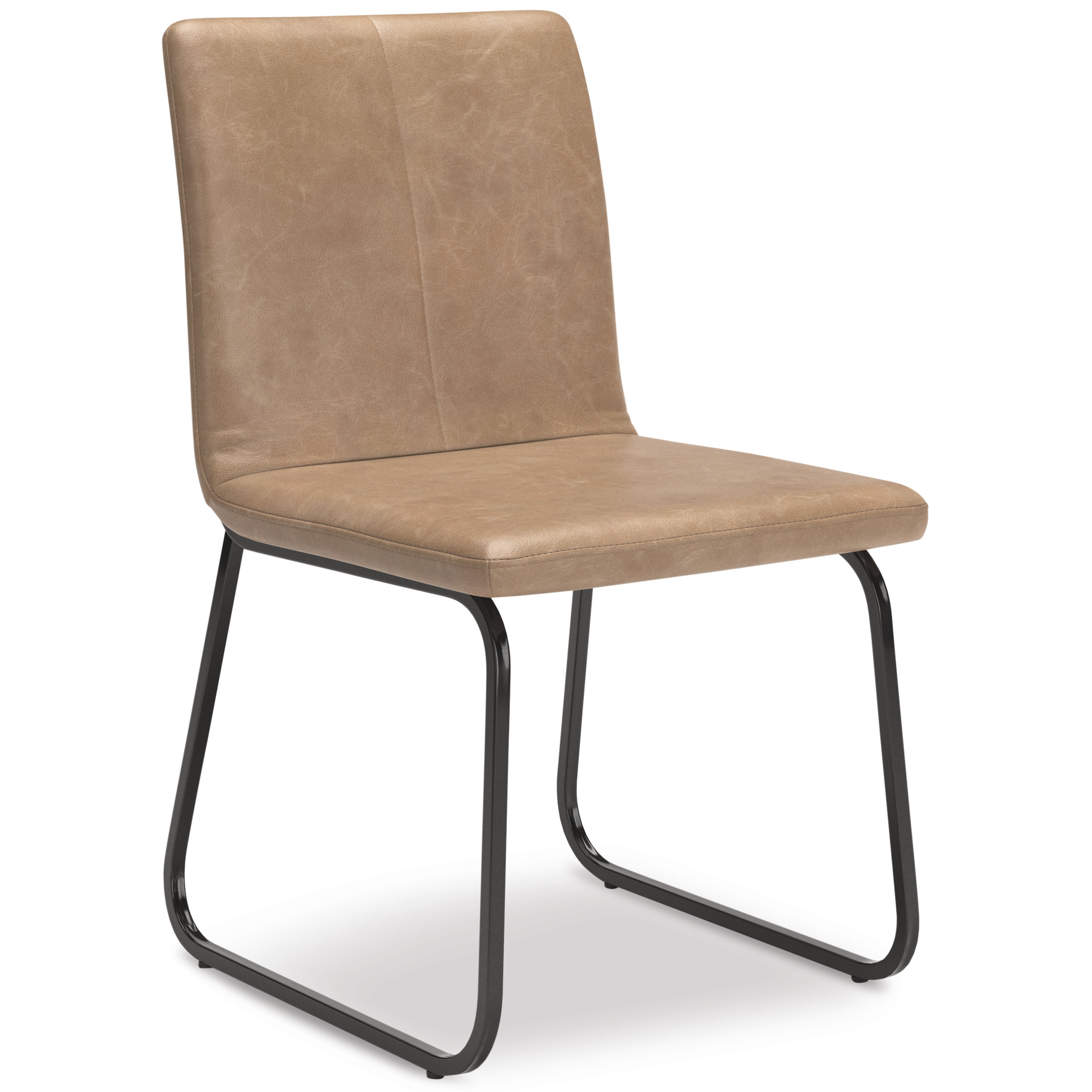 Pharwynn Industrial Faux Leather Dining Side Chair | Toast