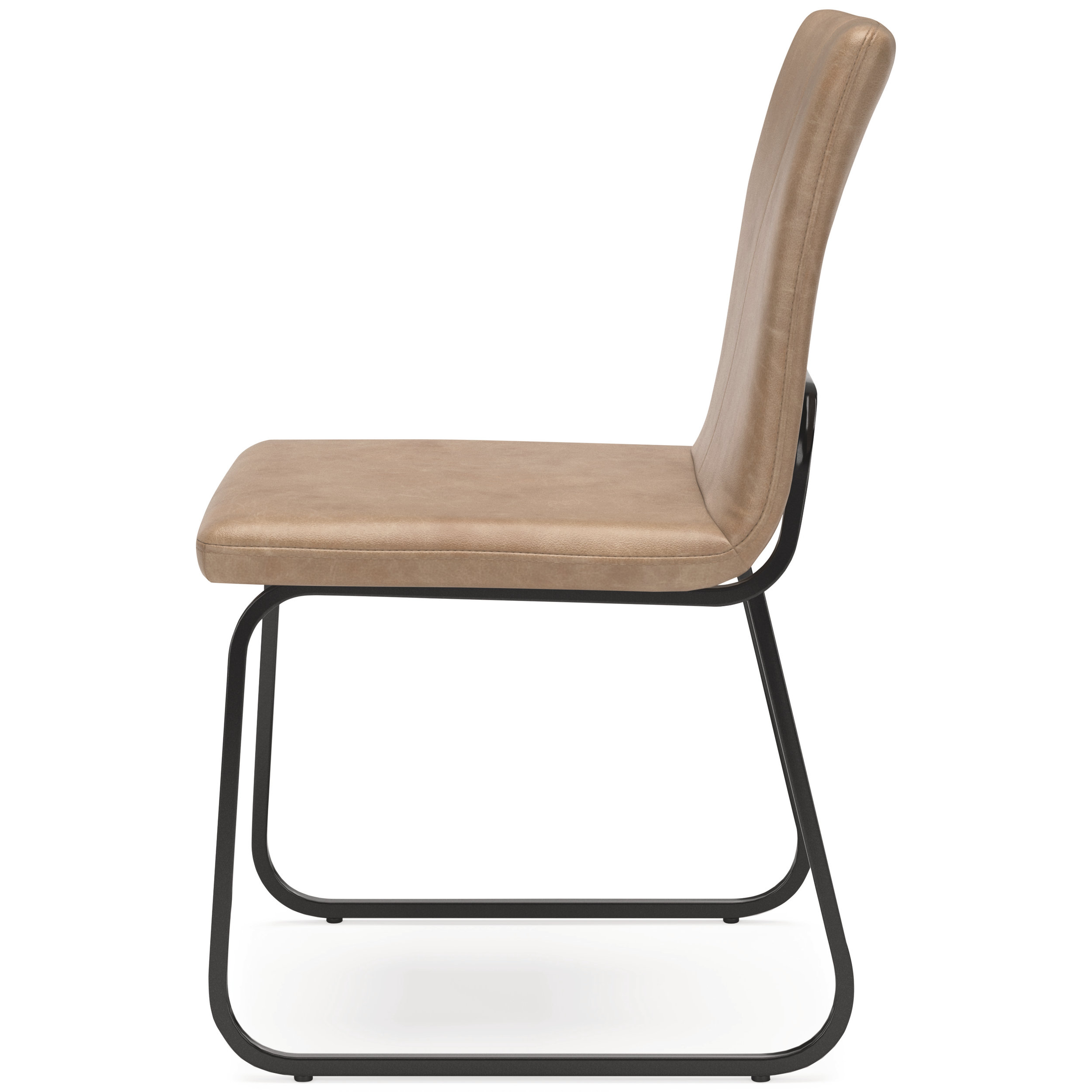 Pharwynn Industrial Faux Leather Dining Side Chair | Toast