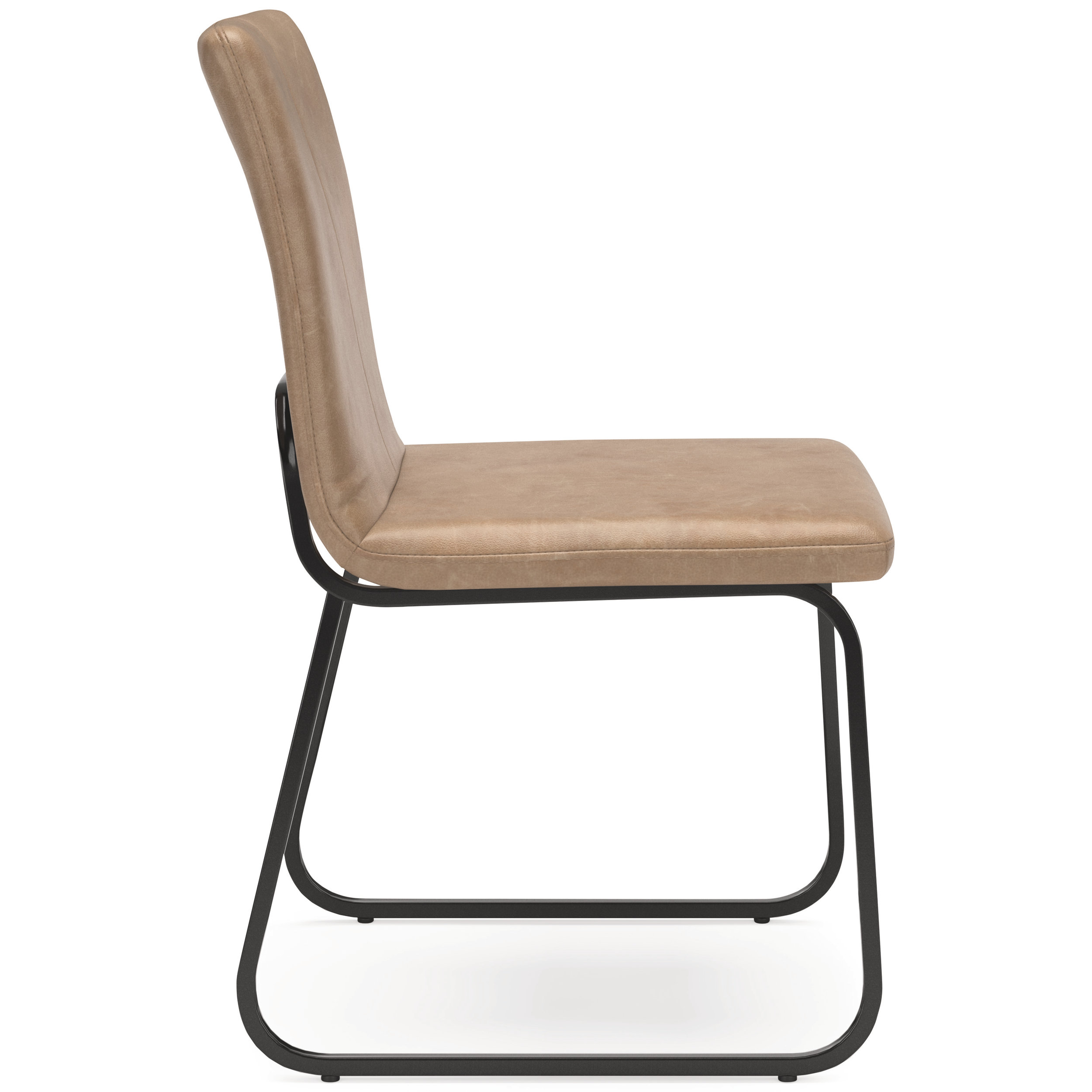 Pharwynn Industrial Faux Leather Dining Side Chair | Toast