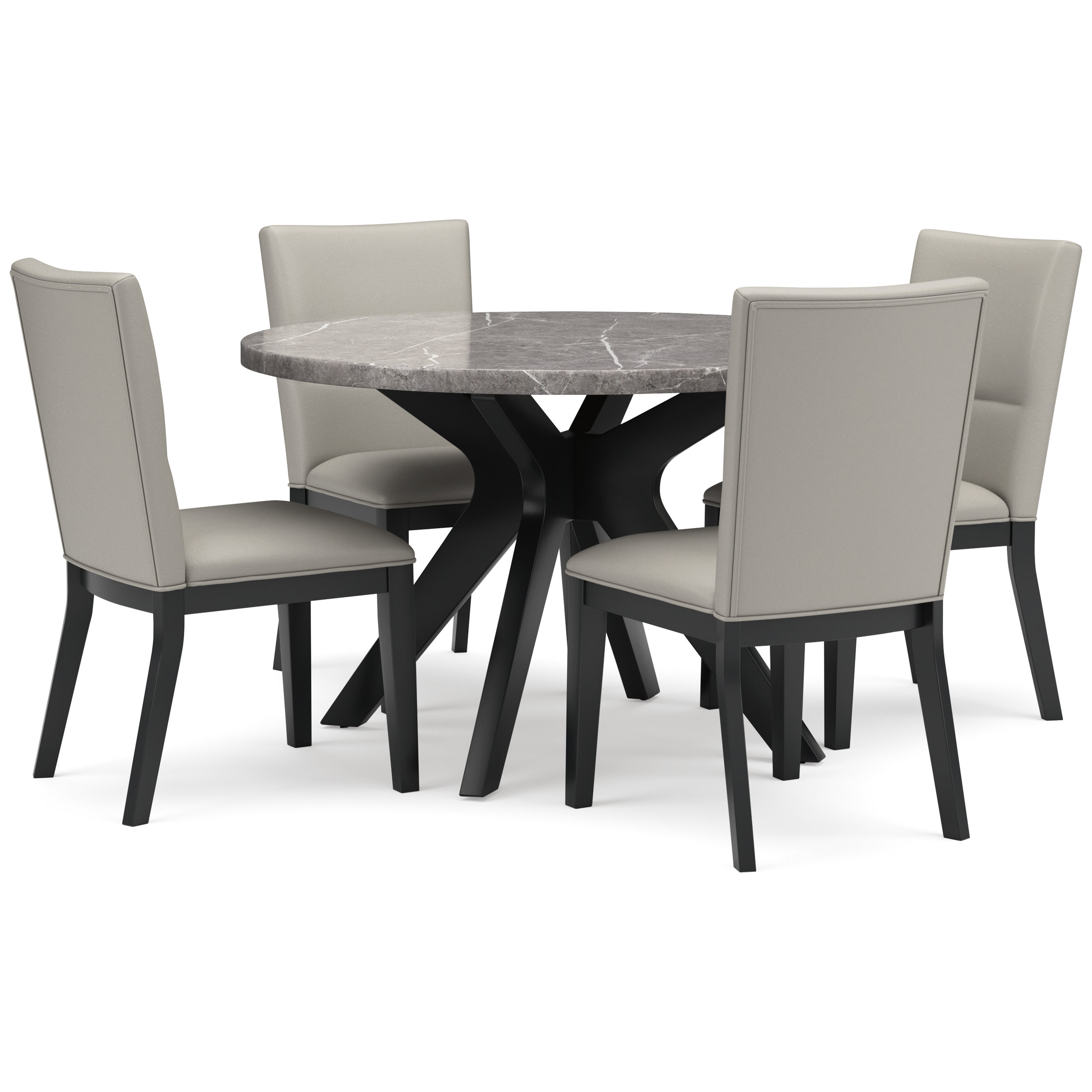 Glinari Round Wood/MDF Dining Room Set