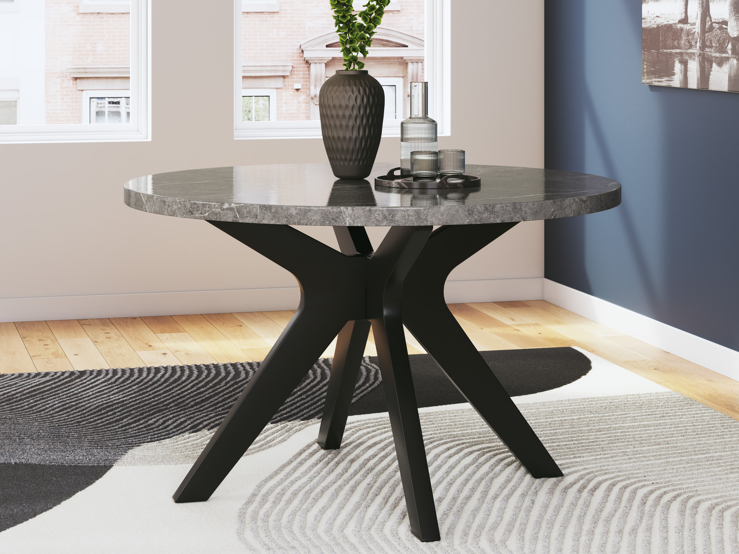 Glinari Round Wood/MDF Dining Room Set