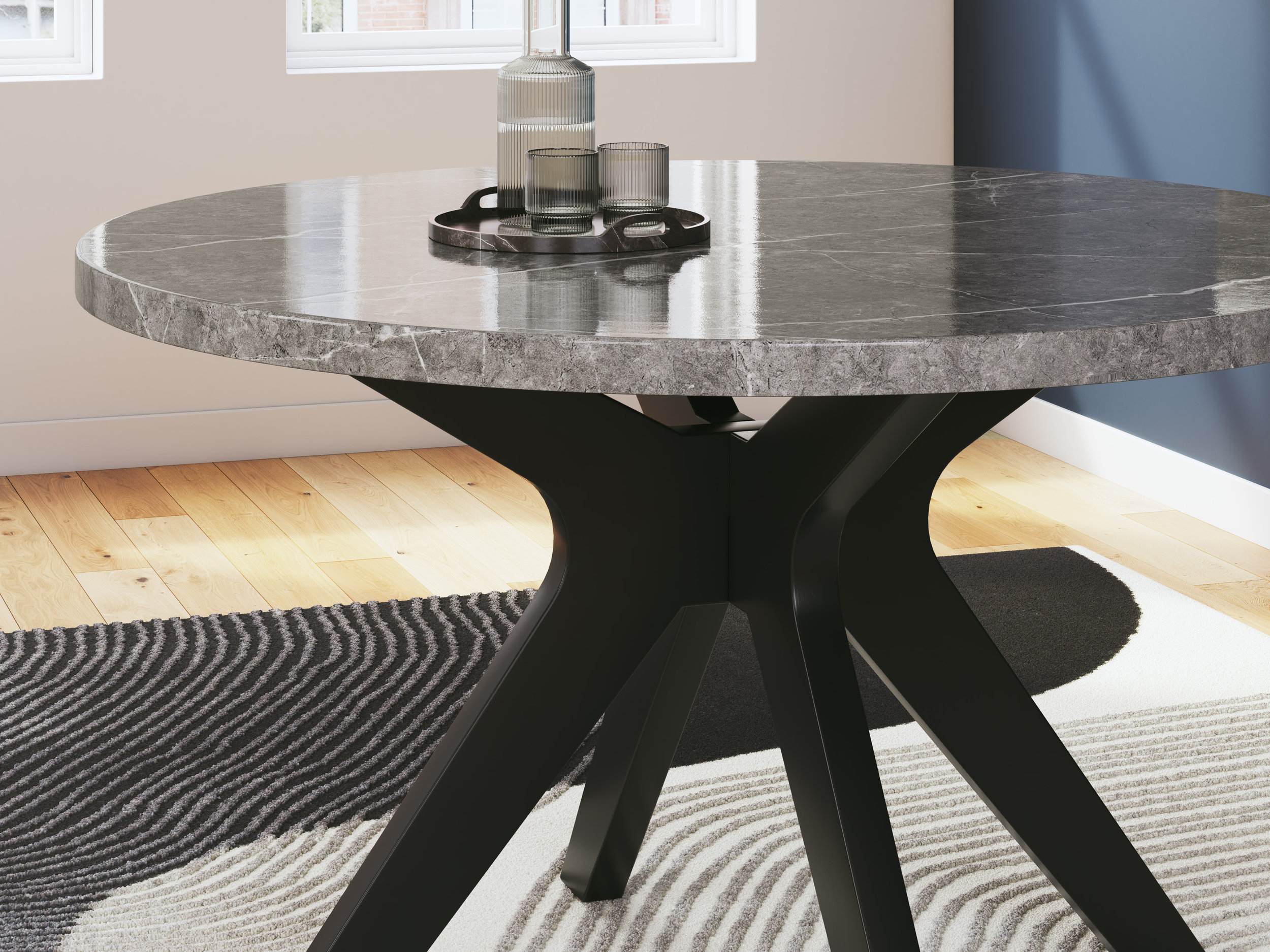 Glinari Round Wood/MDF Dining Room Set
