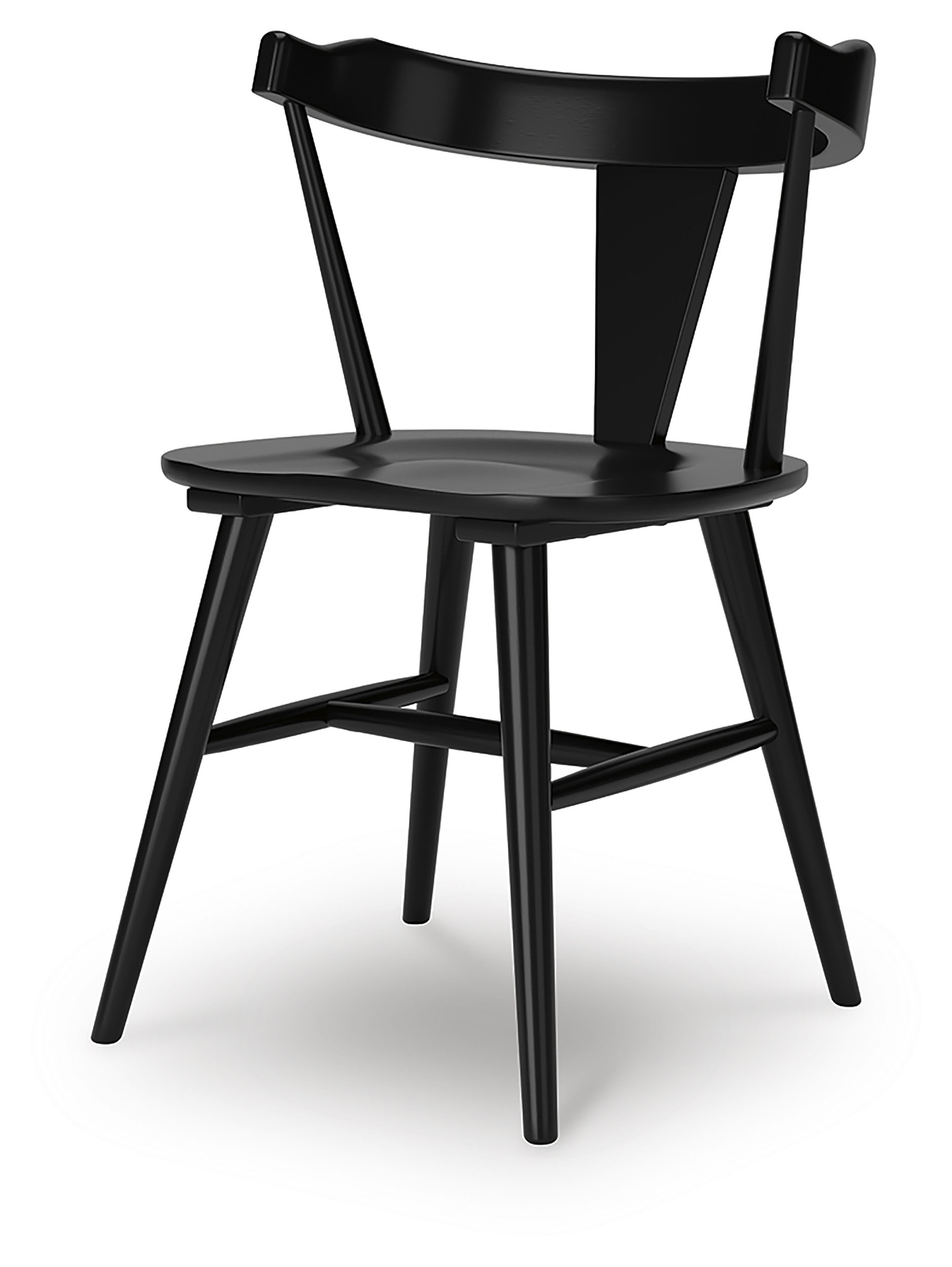 Gretlynn Spindle-Back Dining Side Chair | Classic Black Wood