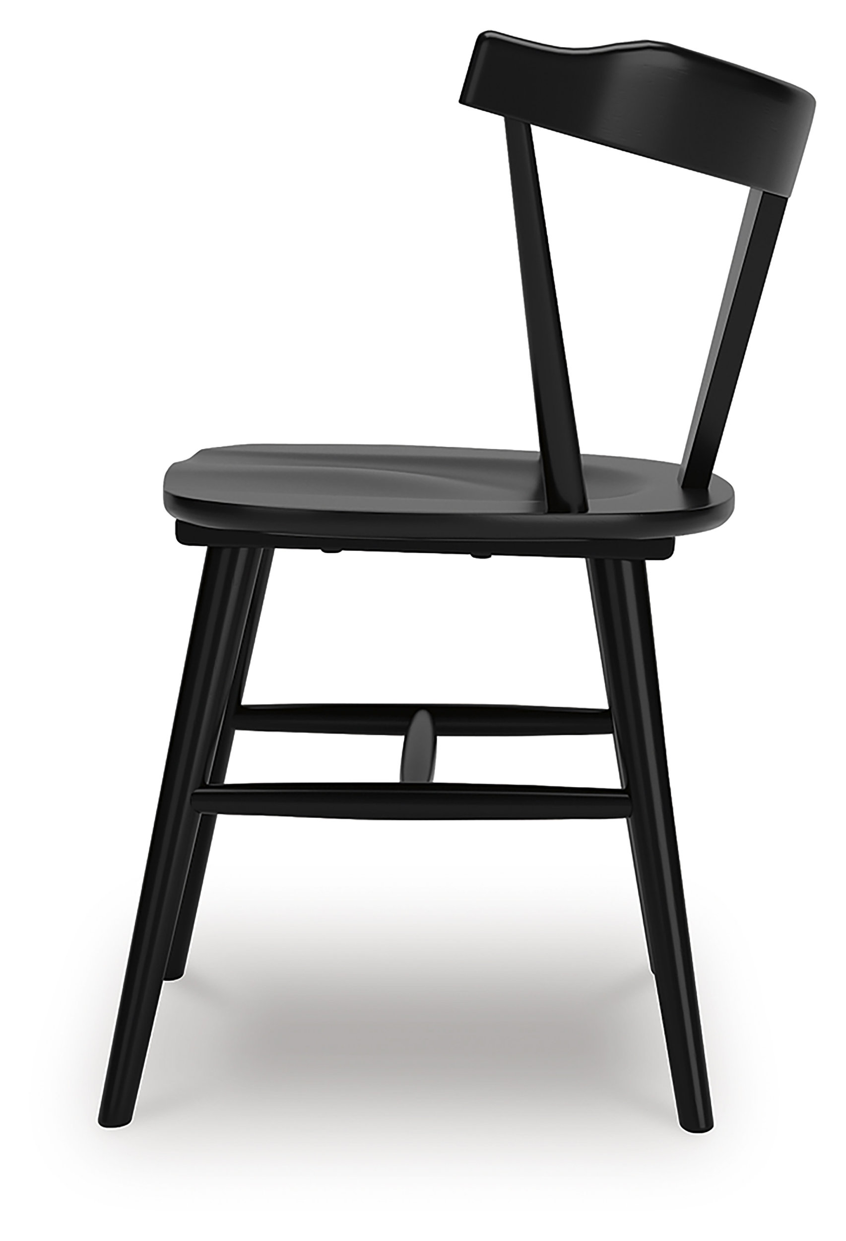 Gretlynn Spindle-Back Dining Side Chair | Classic Black Wood