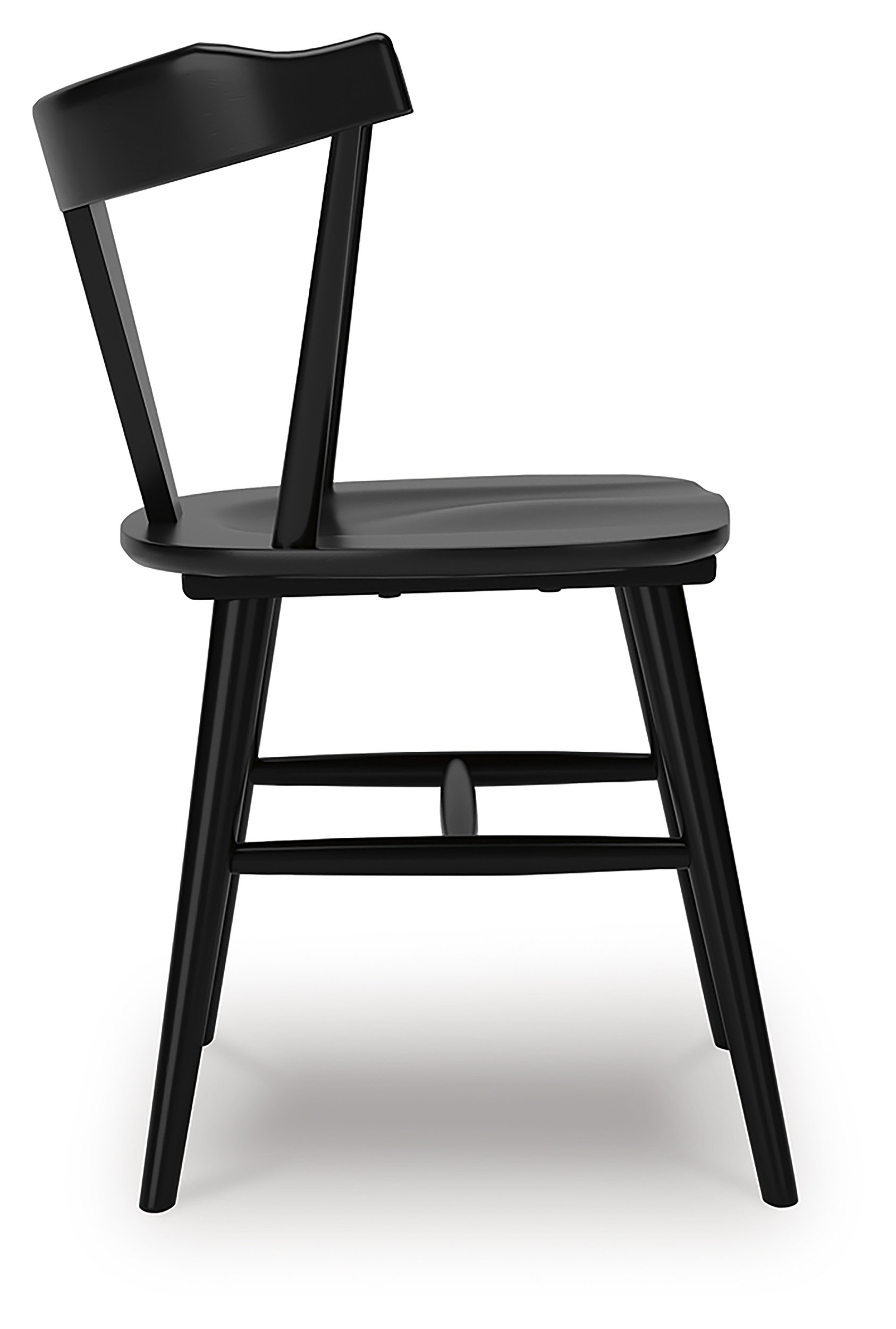Gretlynn Spindle-Back Dining Side Chair | Classic Black Wood