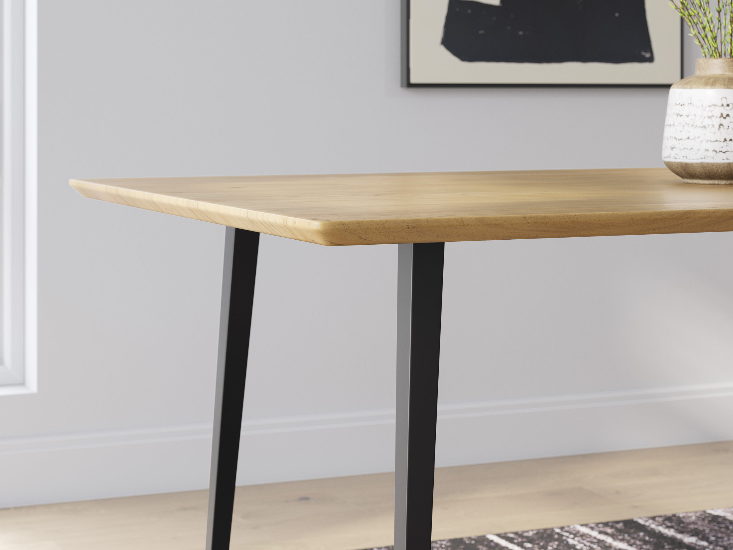 Gretlynn Wood & Metal Dining Set - Black/Natural | Ashley