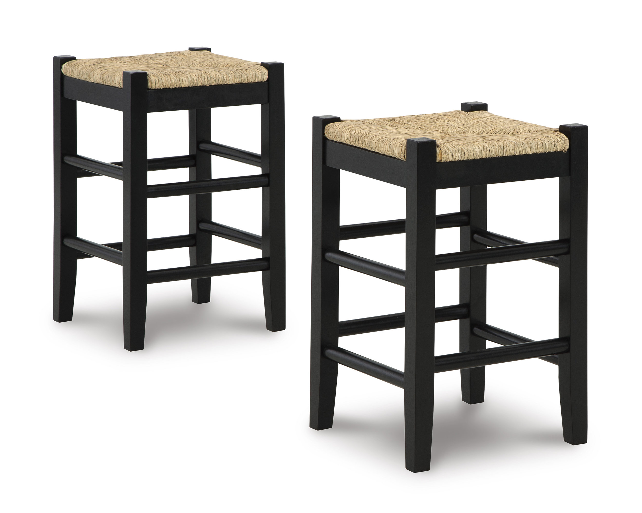 Mirimyn Hyacinth Stool - Woven Counter Height Wood Stool | Sohomod