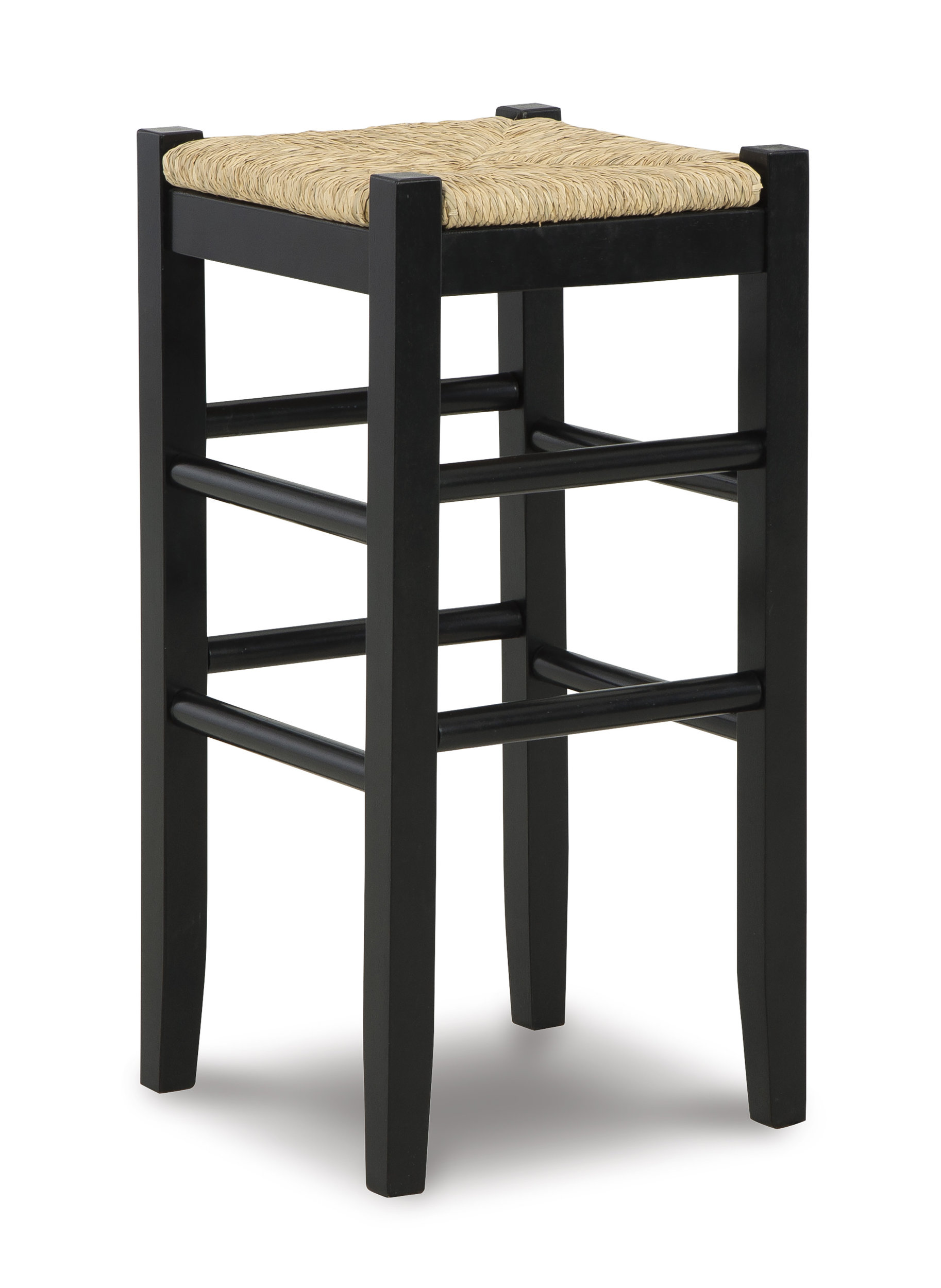 Mirimyn Hyacinth Stool - Woven Counter Height Wood Stool | Sohomod