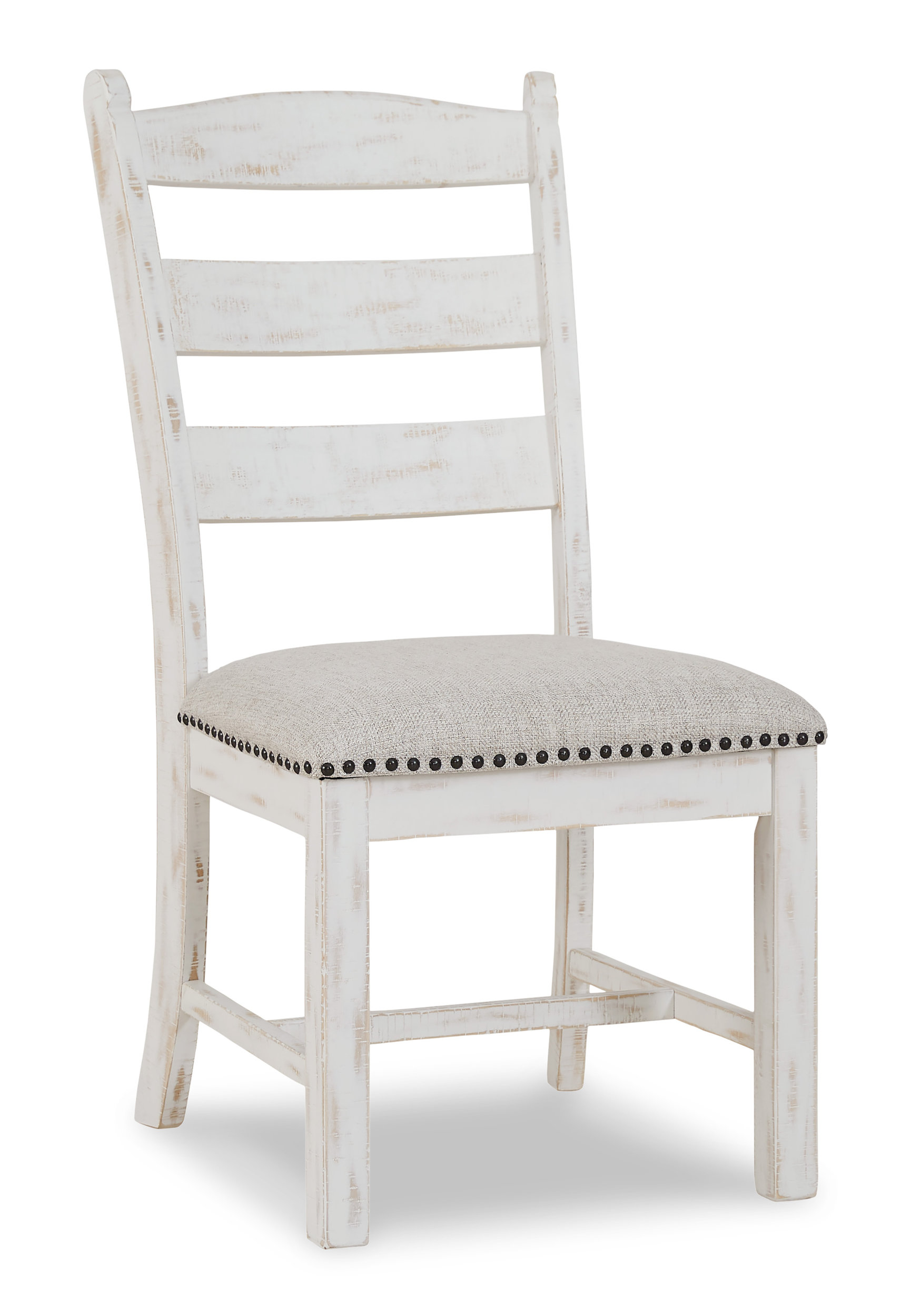 Valebeck Cottage-Chic Ladderback Dining Chair | Vintage White