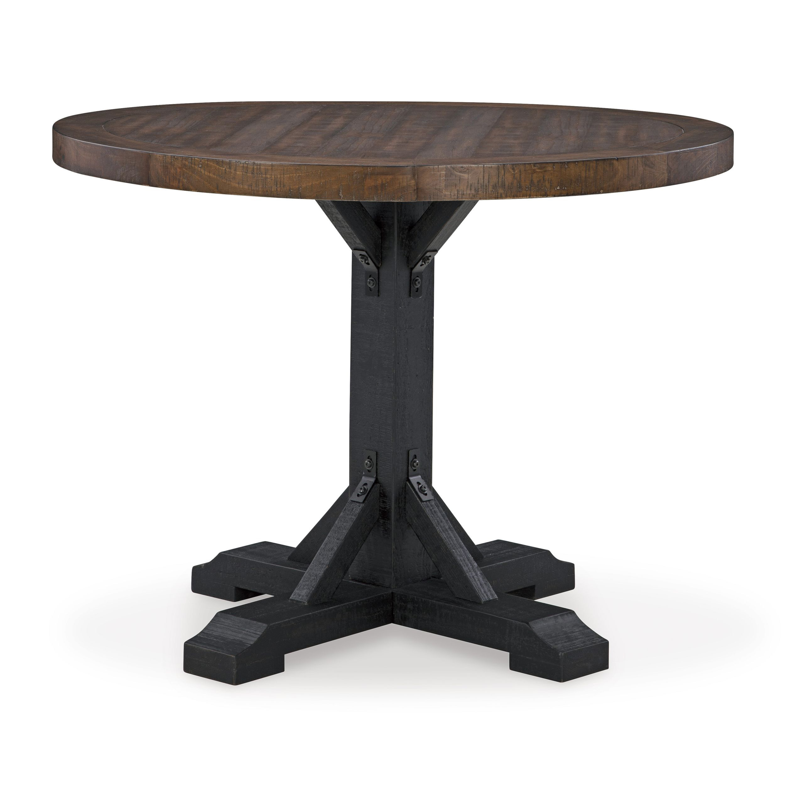 Valebeck Round Counter Height Dining Table | White & Brown