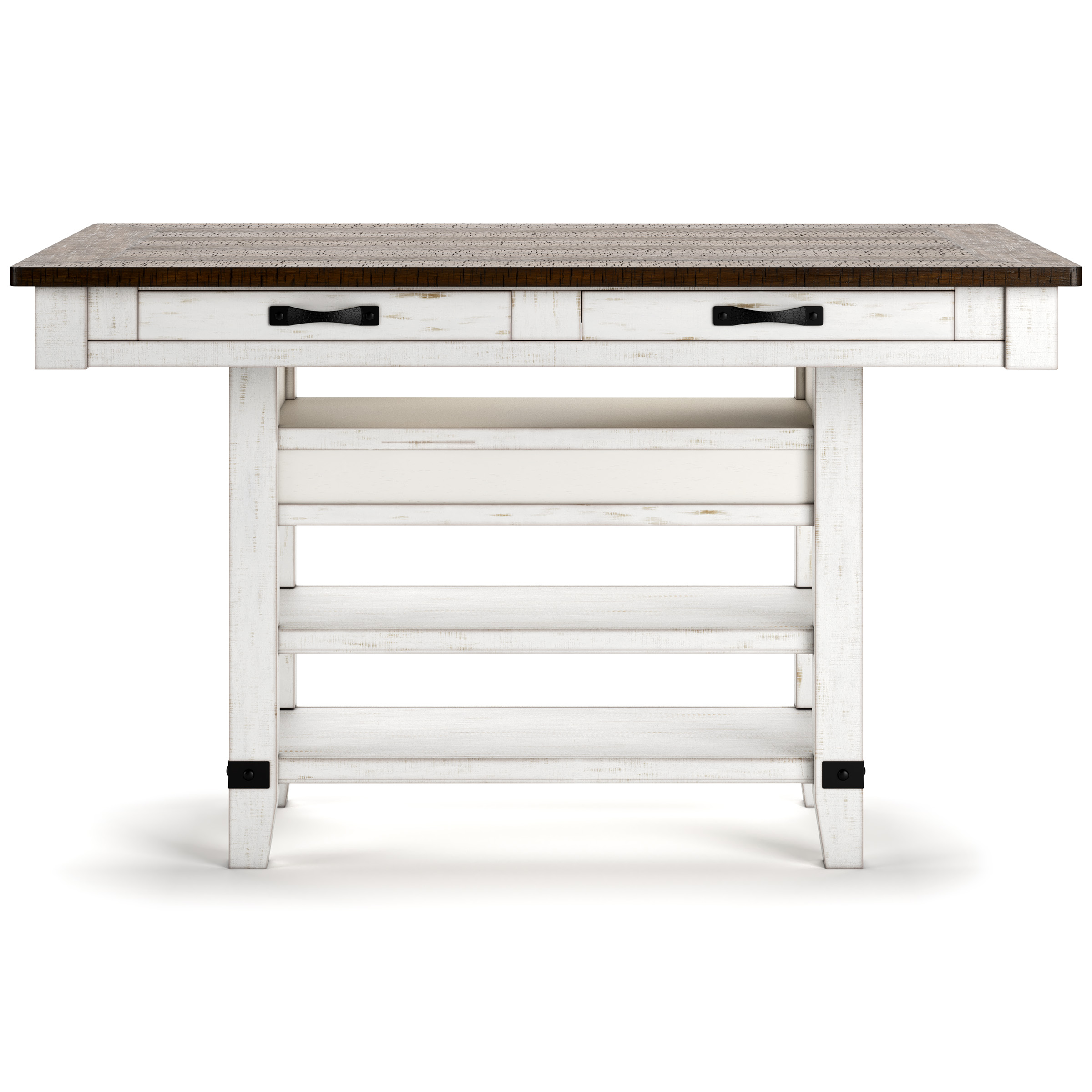 Valebeck Counter Height Dining Table with 4 Drawers | White