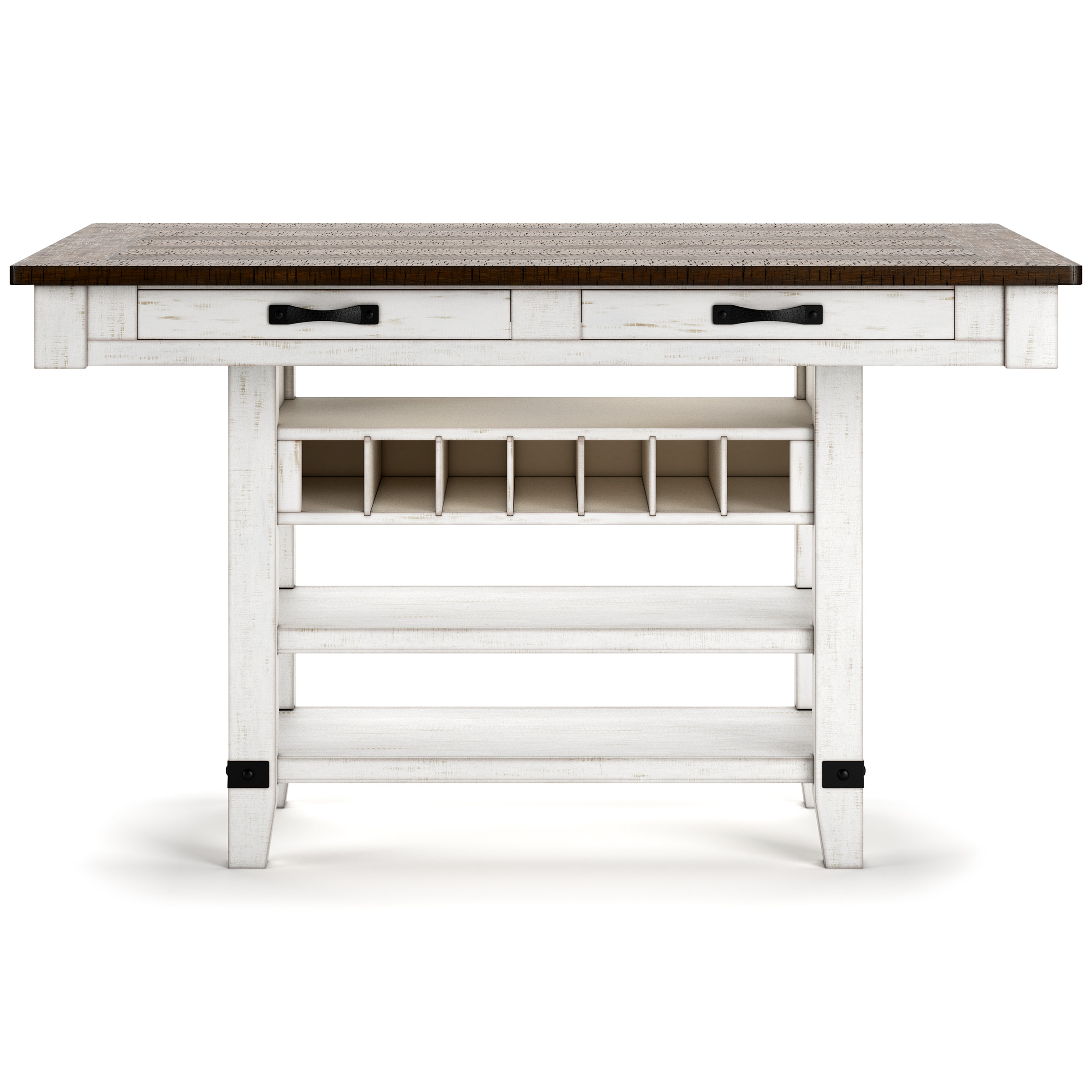 Valebeck Counter Height Dining Table with 4 Drawers | White
